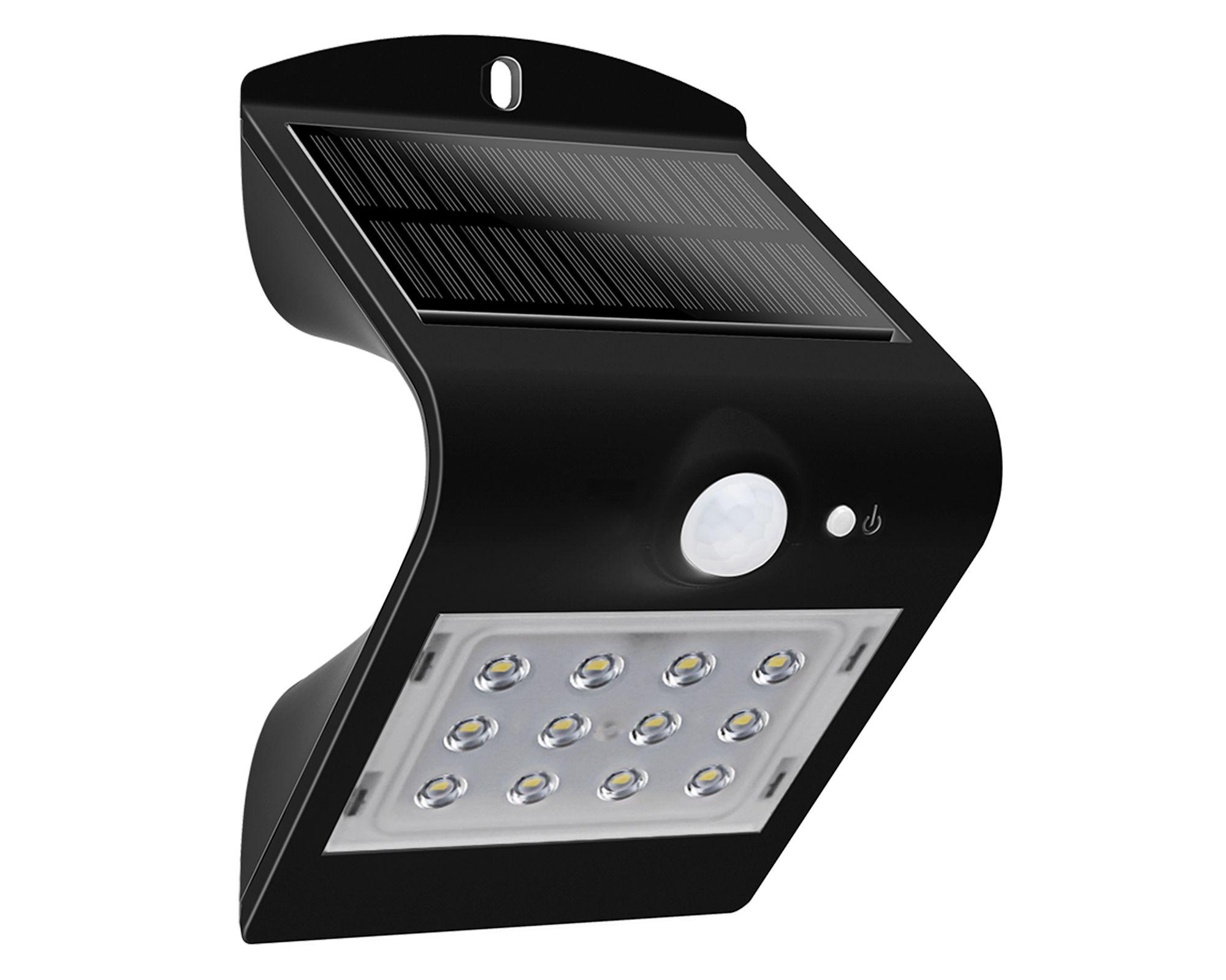 Aplique solar mariposa con sensor negro 1.5W luz cálida-0