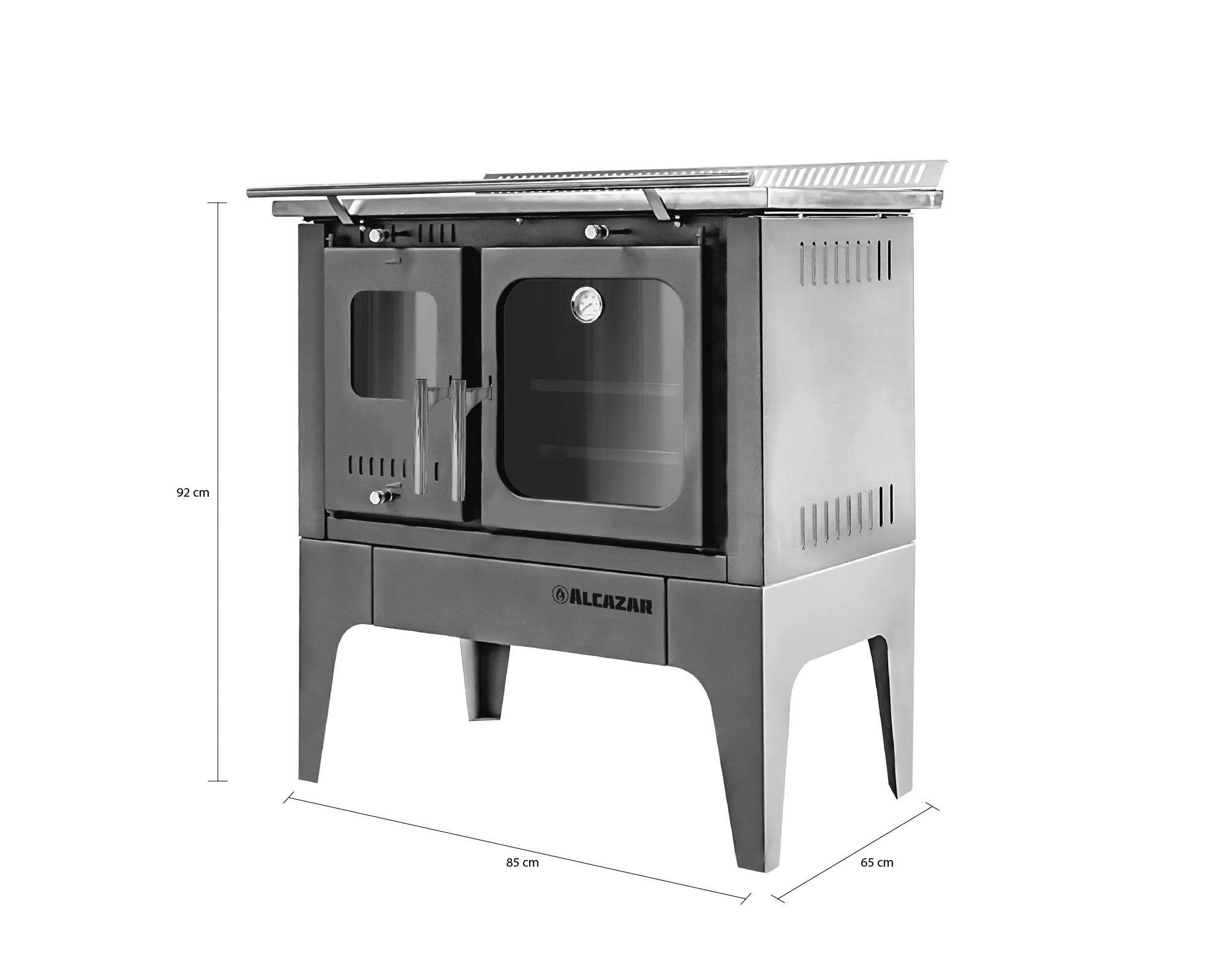 Cocina a leña Europea S800 gris-2