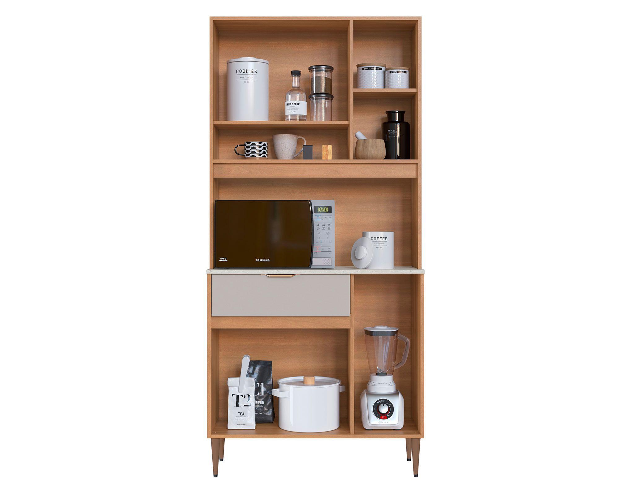 Kit Cocina 5 puertas 1 cajón café/off white-2