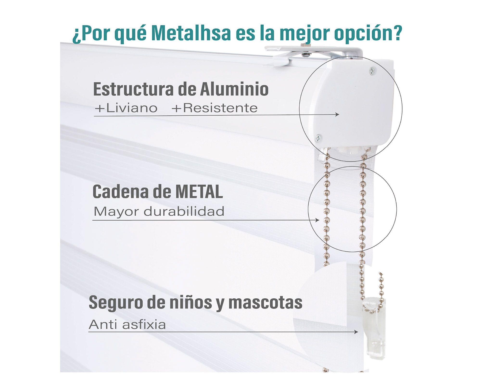 Cortina roller Dúo con cenefa 150x250 cm blanco-1