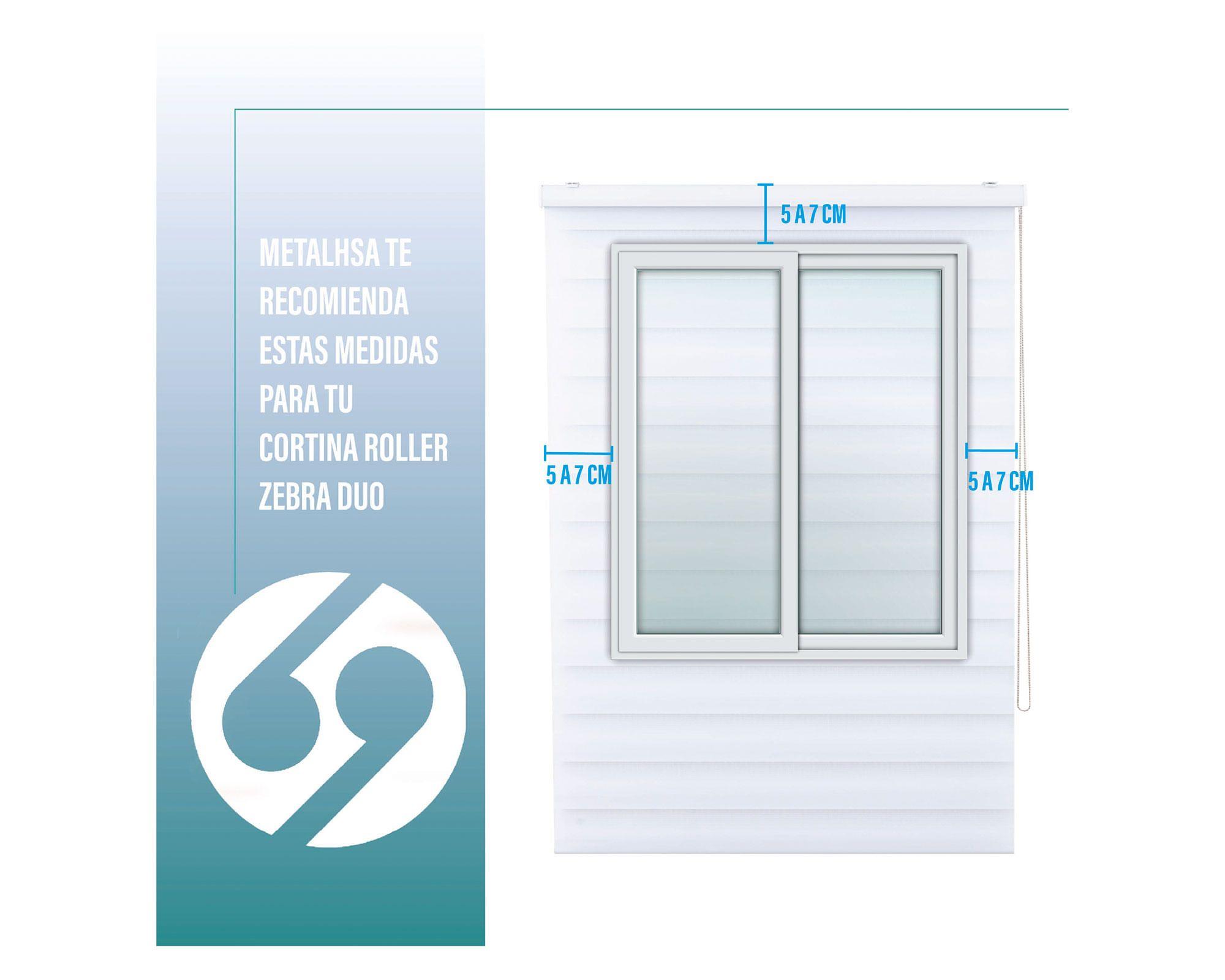 Cortina roller Dúo con cenefa 150x250 cm blanco-4