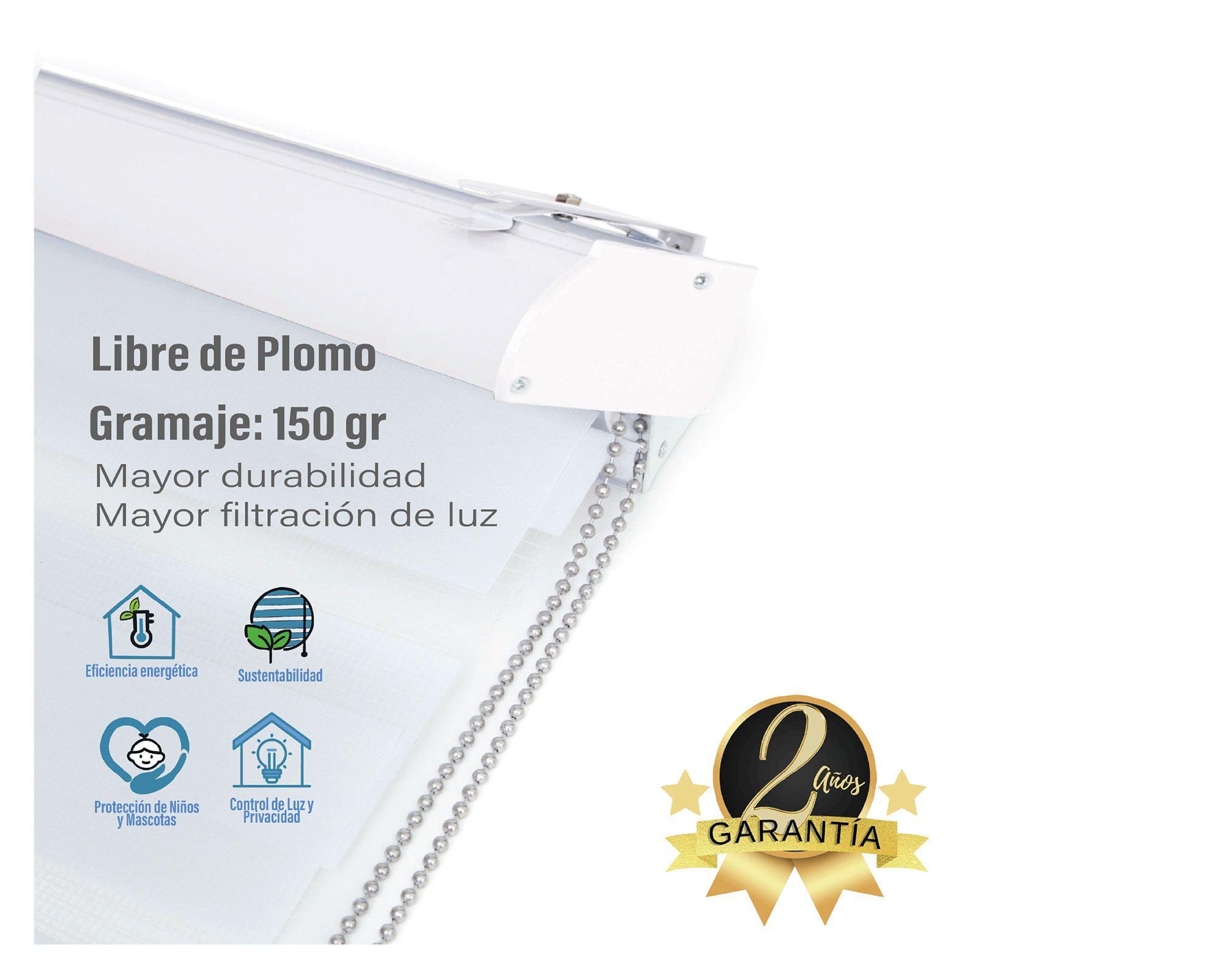 Cortina roller Dúo con cenefa 150x250 cm blanco-2