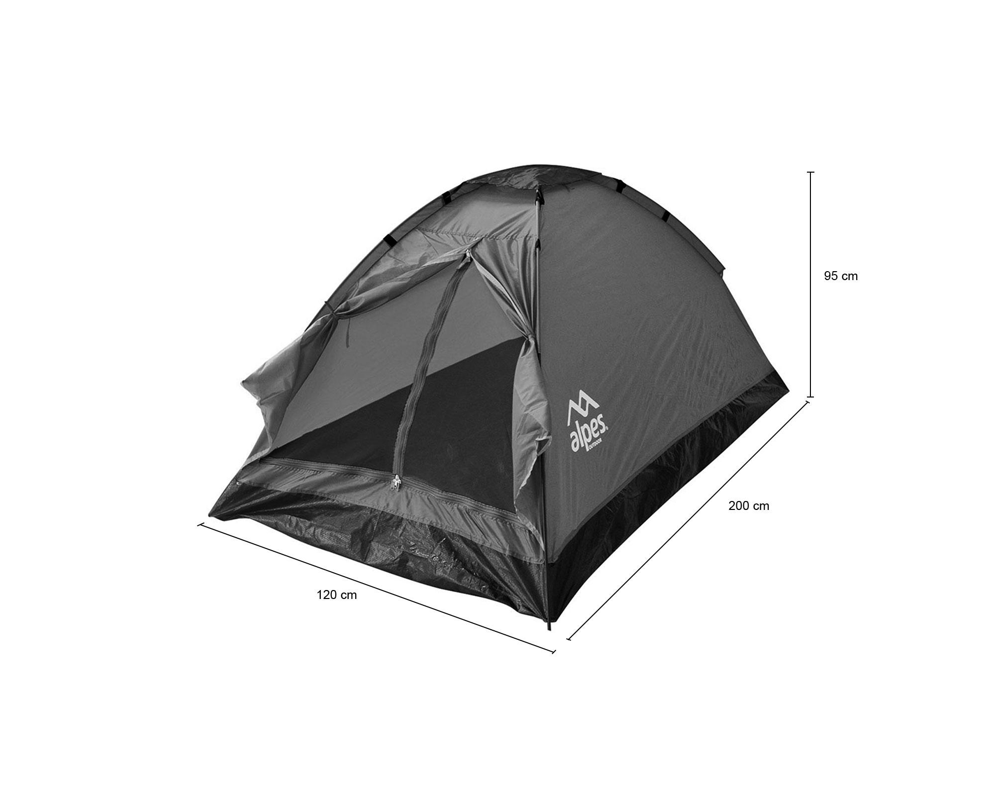 Carpa Galápagos 95x120x200 cm 2 personas verde-10