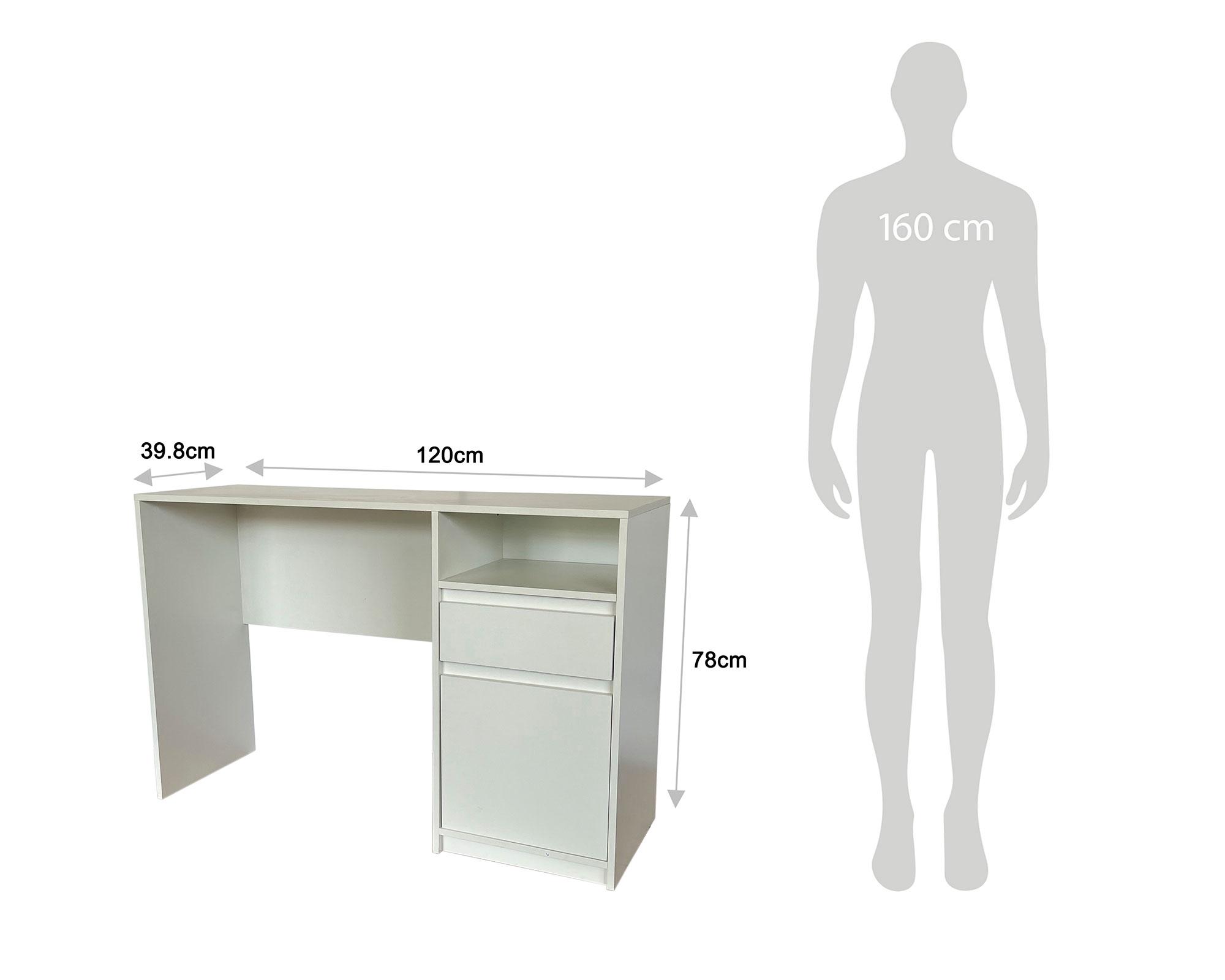 Escritorio Apollo blanco 1 cajón 1 puerta-7
