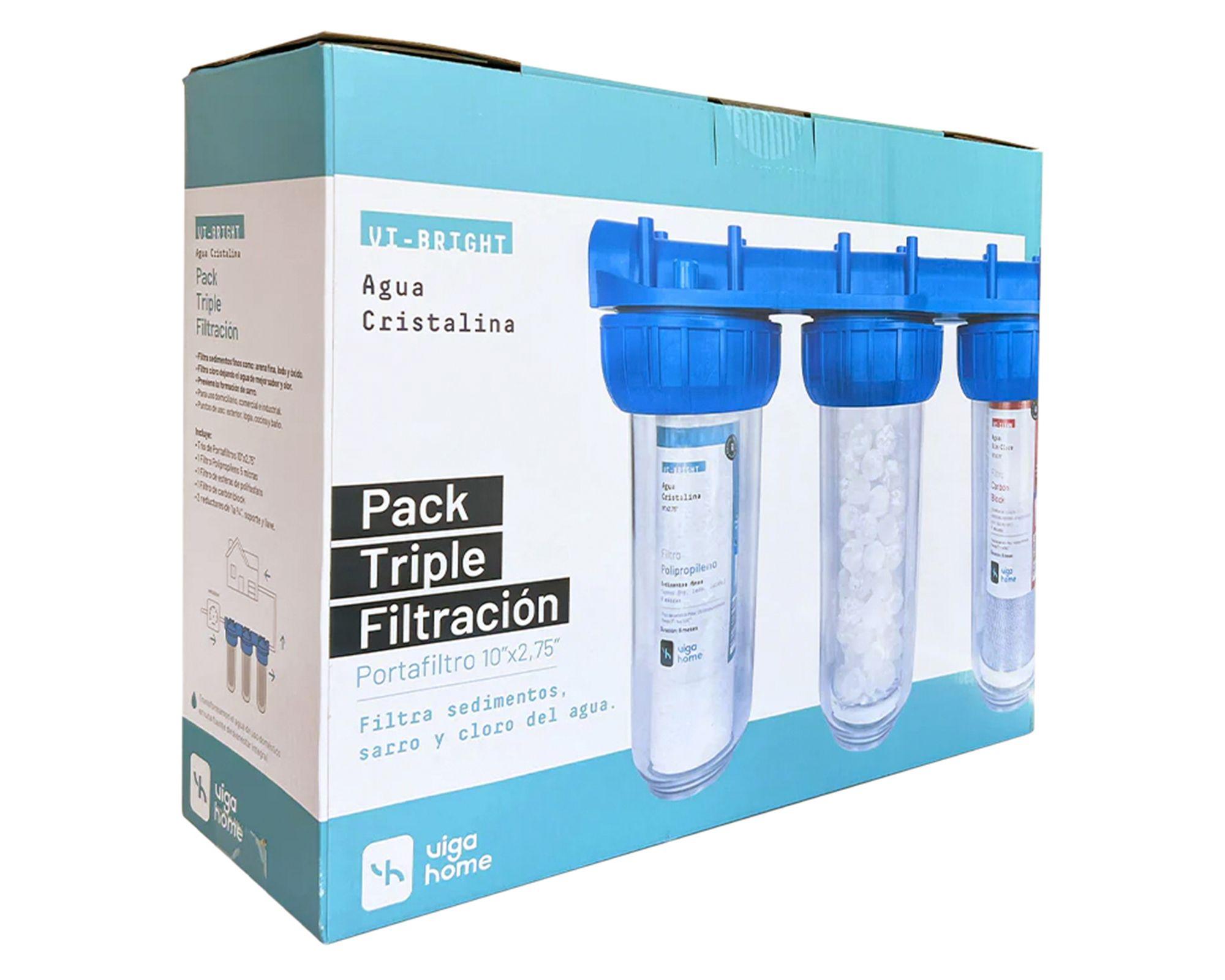 Pack triple filtración sarro/sedimentos y cloro -2