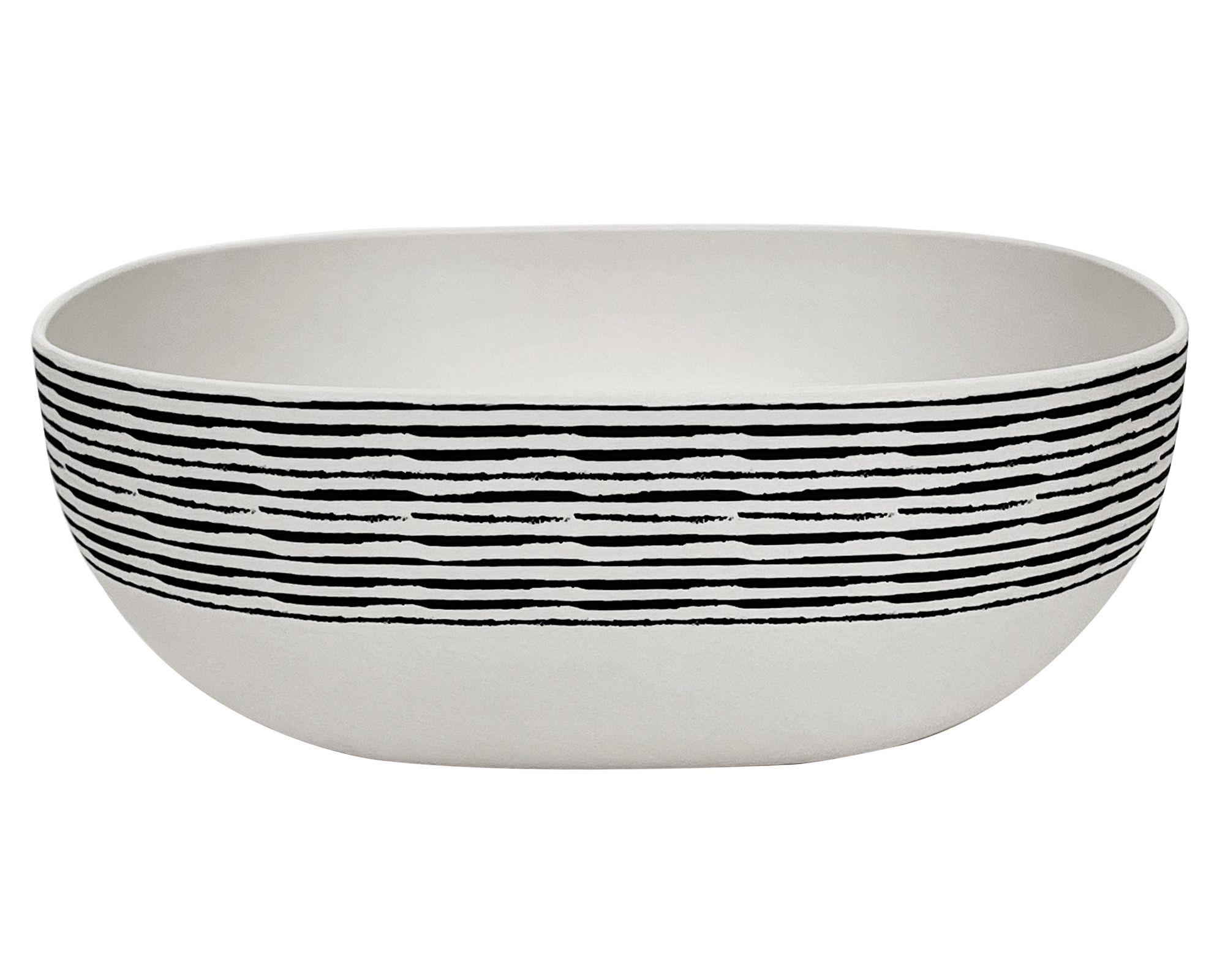 Bowl cuadrado Rayas biobamboo 20x8 cm 1.5 lt-0