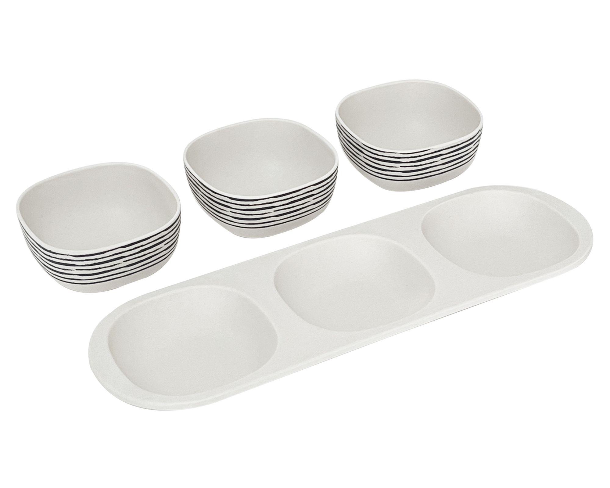 Tabla aperitivo Snacks 3 divisiones Rayas-1