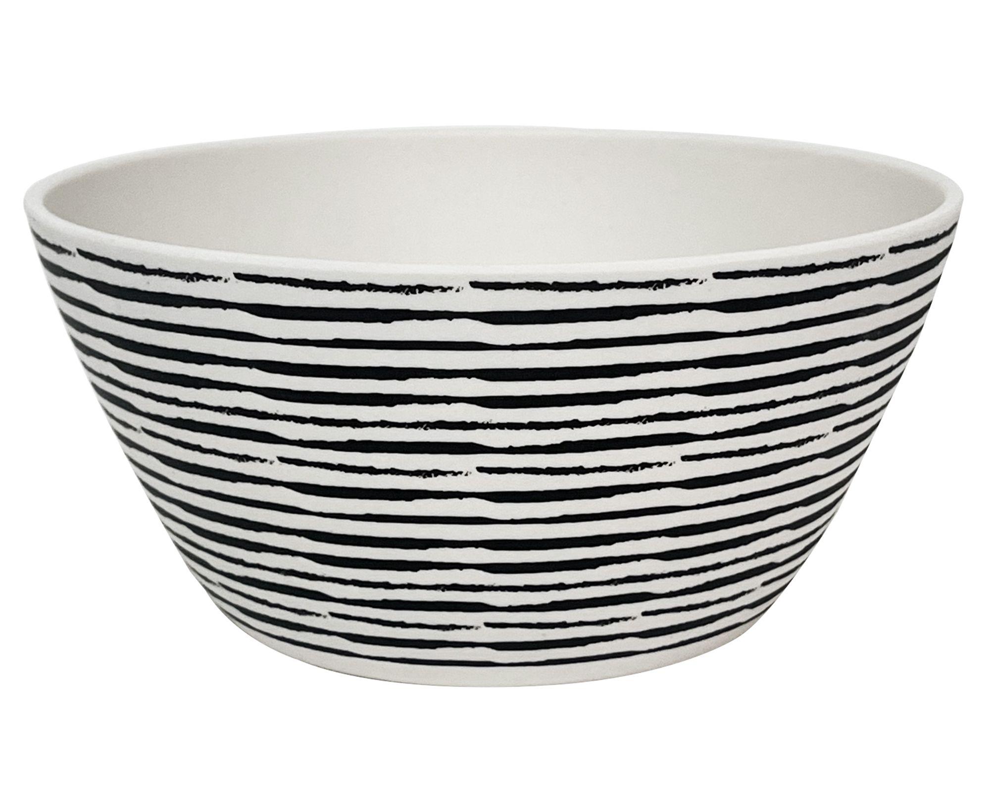 Bowl Rayas biobamboo blanco/negro 15x7 cm 450 ml-0