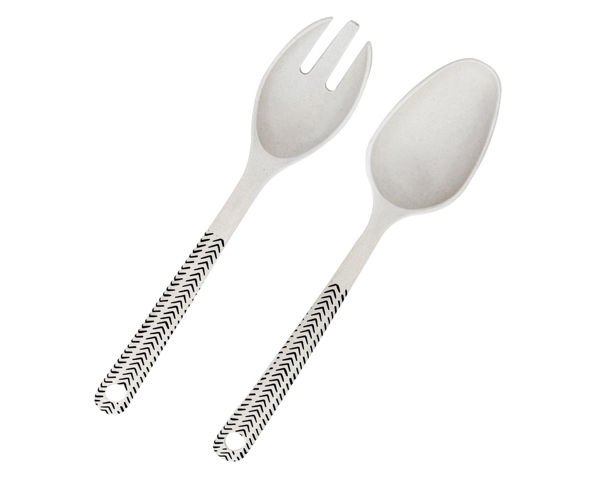 Set cuchara y tenedor para ensaladera biobamboo Flechas-1