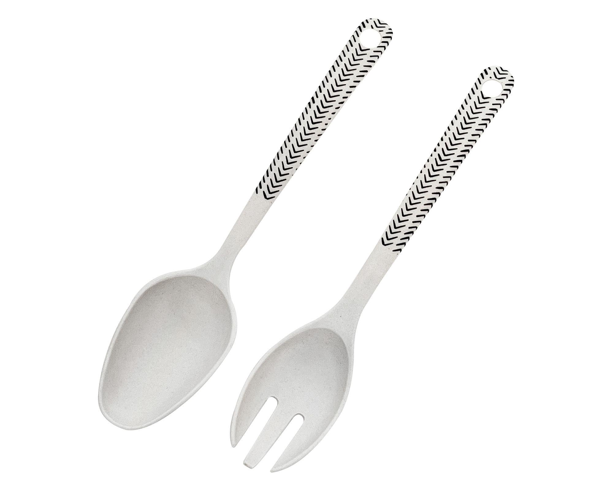 Set cuchara y tenedor para ensaladera biobamboo Flechas-0