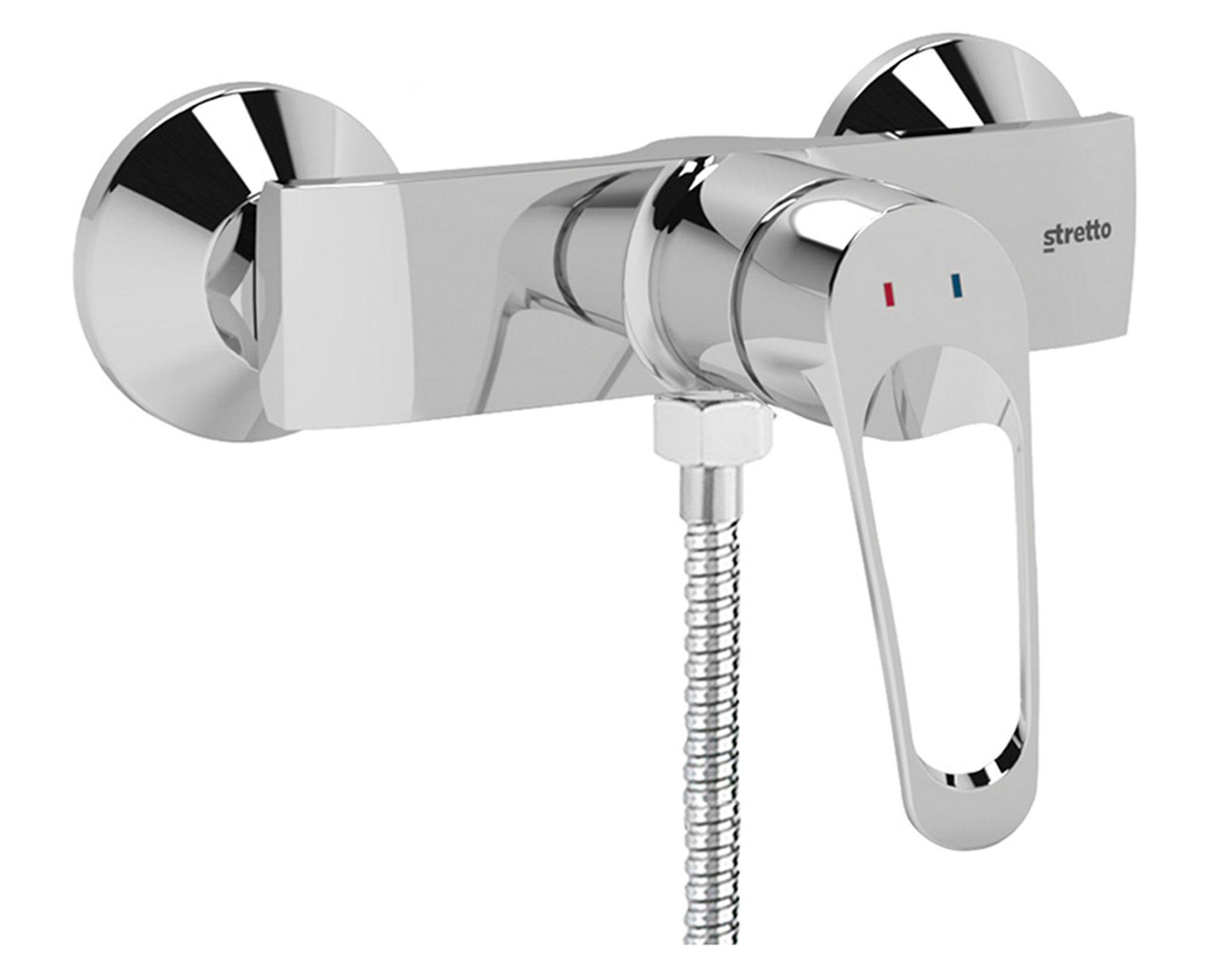 Monomando de ducha Belegra gris cromo-1