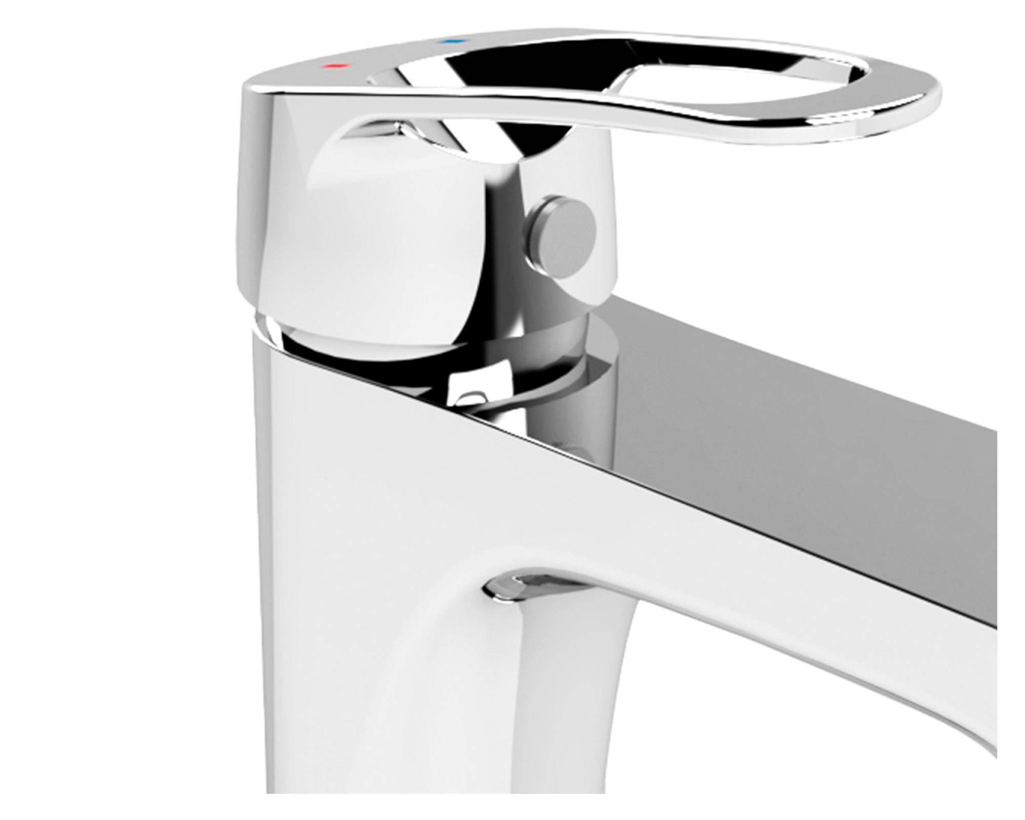 Monomando lavamanos Belegra gris cromo-1