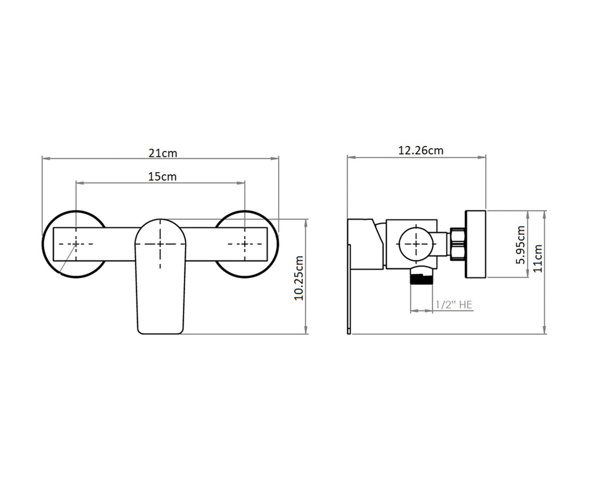 Monomando de ducha Bruna negro mate-2
