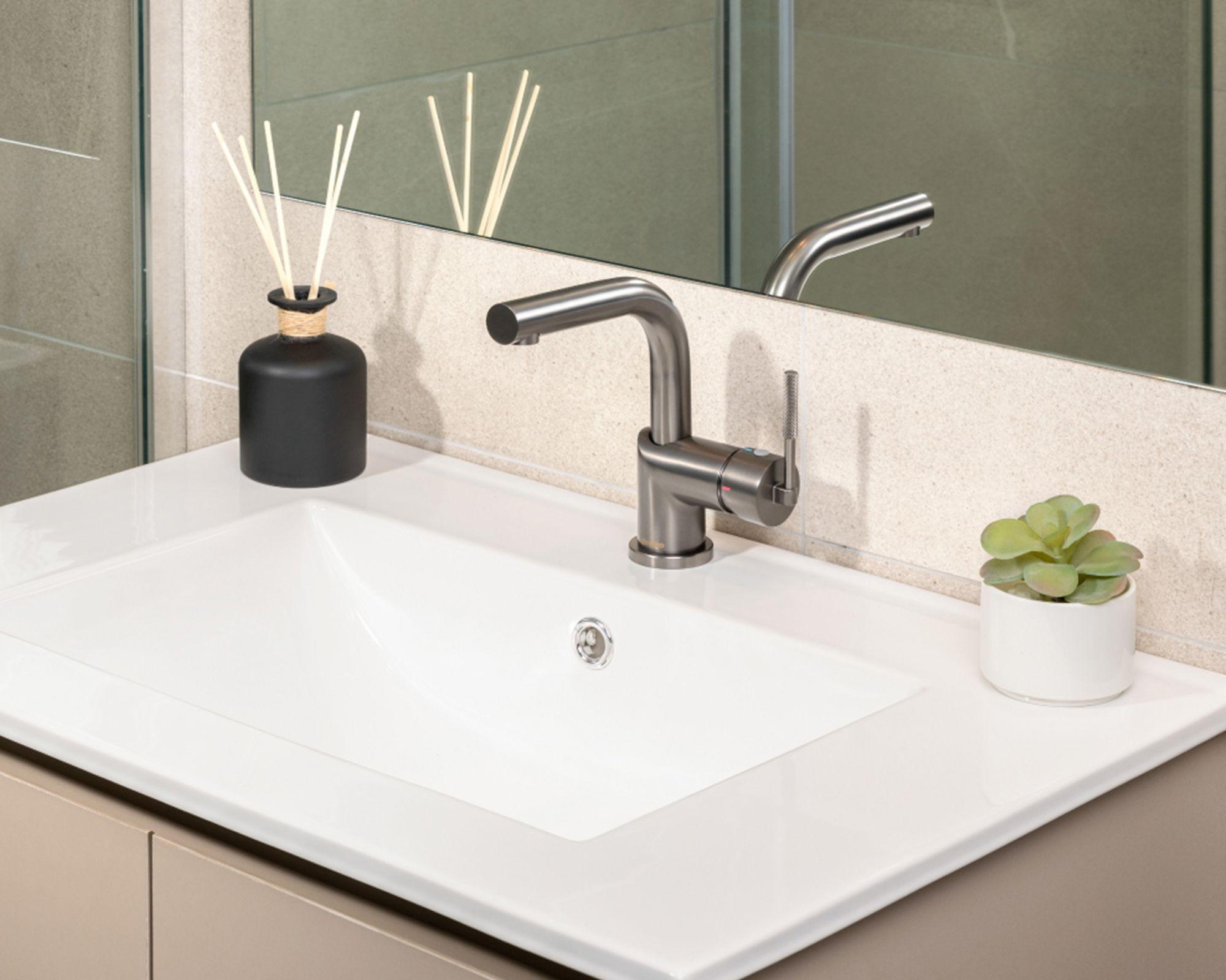 Monomando lavamanos Amalfi grafito austral-3