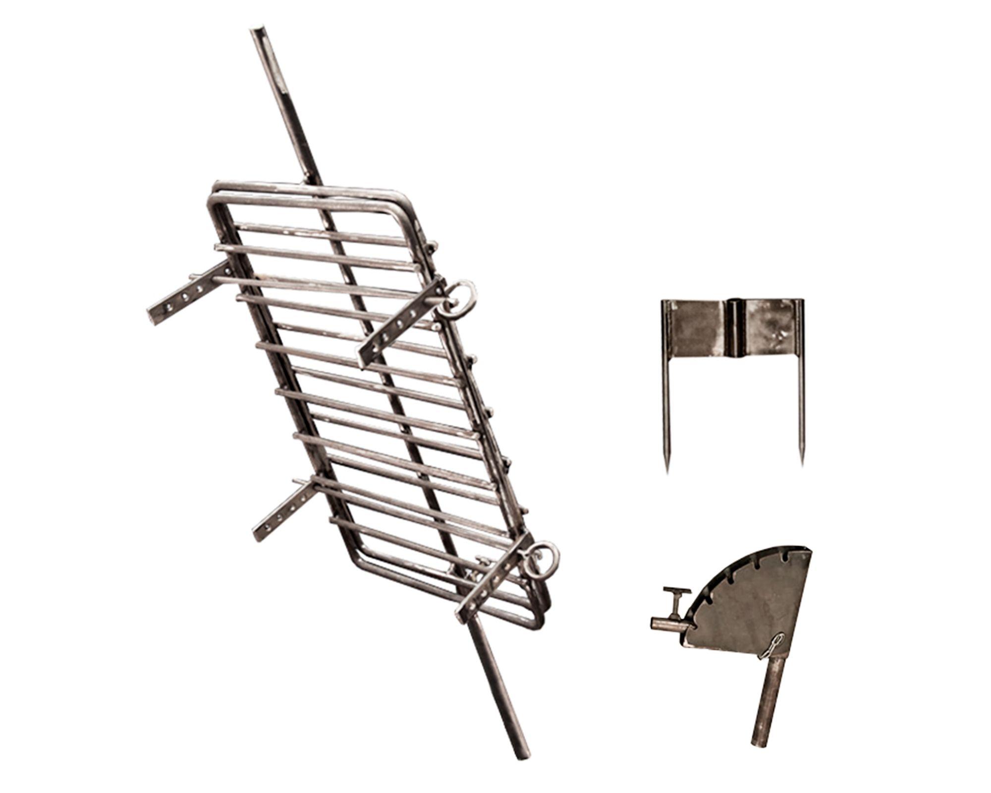 Prensa chica con soporte parrilla/tierra-0