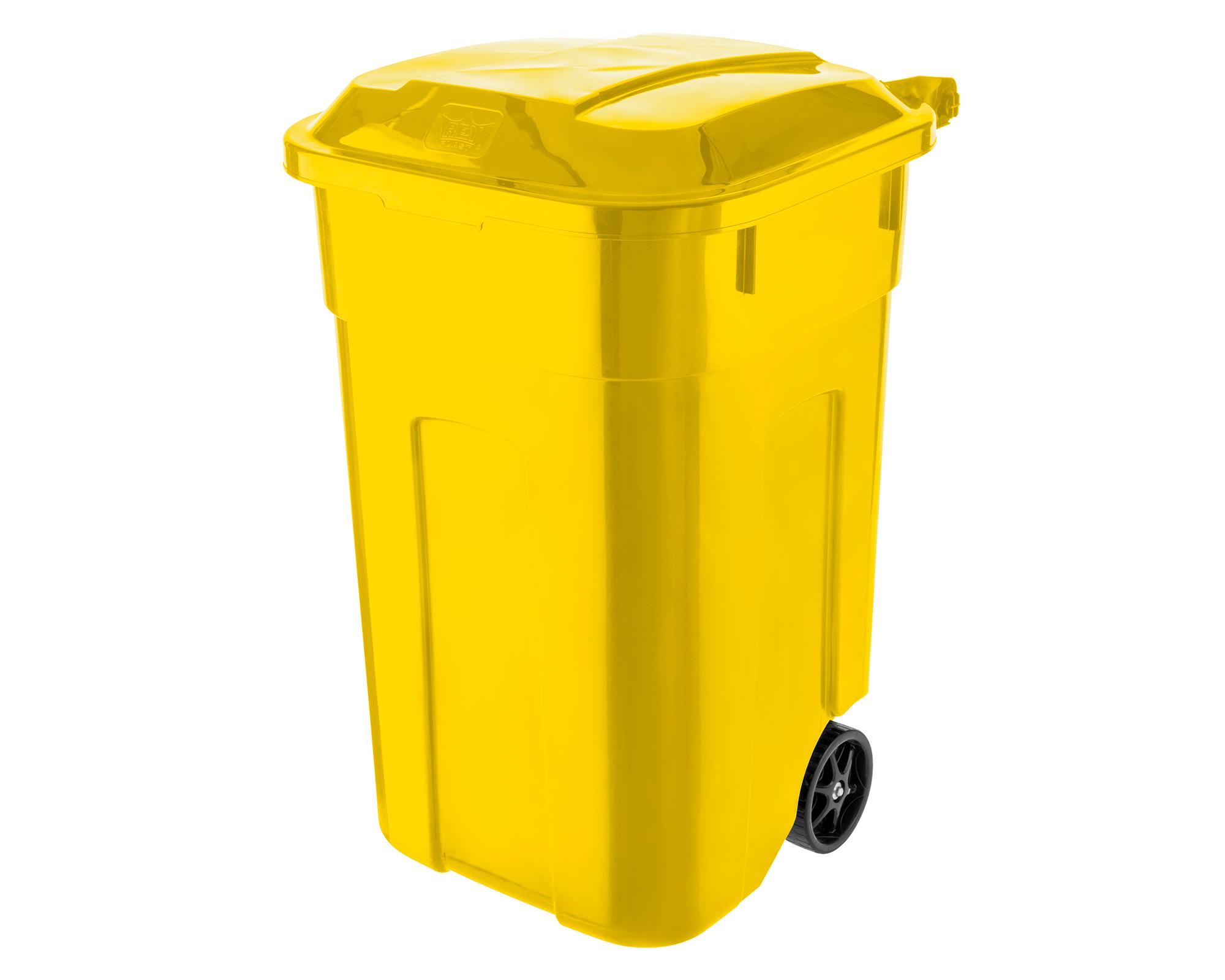 Basurero Megaforte amarillo 140 l-0