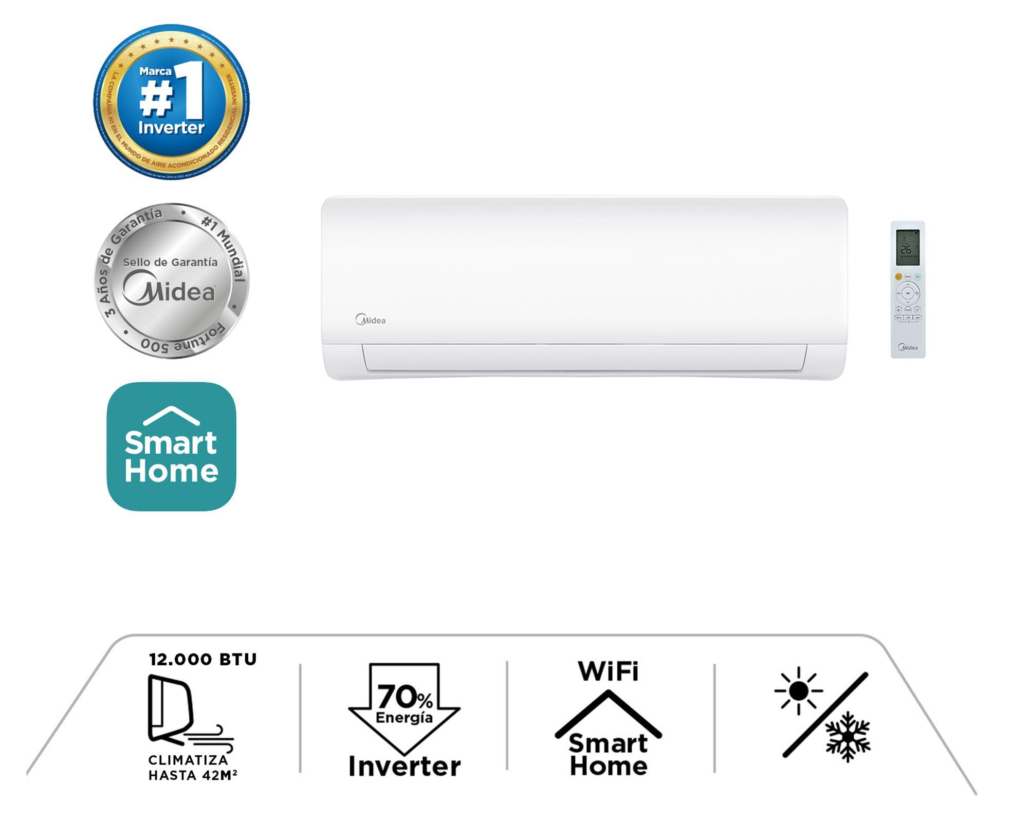 Aire acondicionado split inverter XTREMEDUR12K 12000 BTU frío/calor Wifi-3