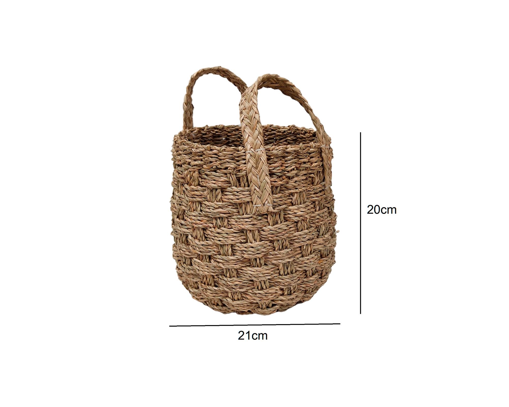 Canasto D5 fibra natural 21 cm-1