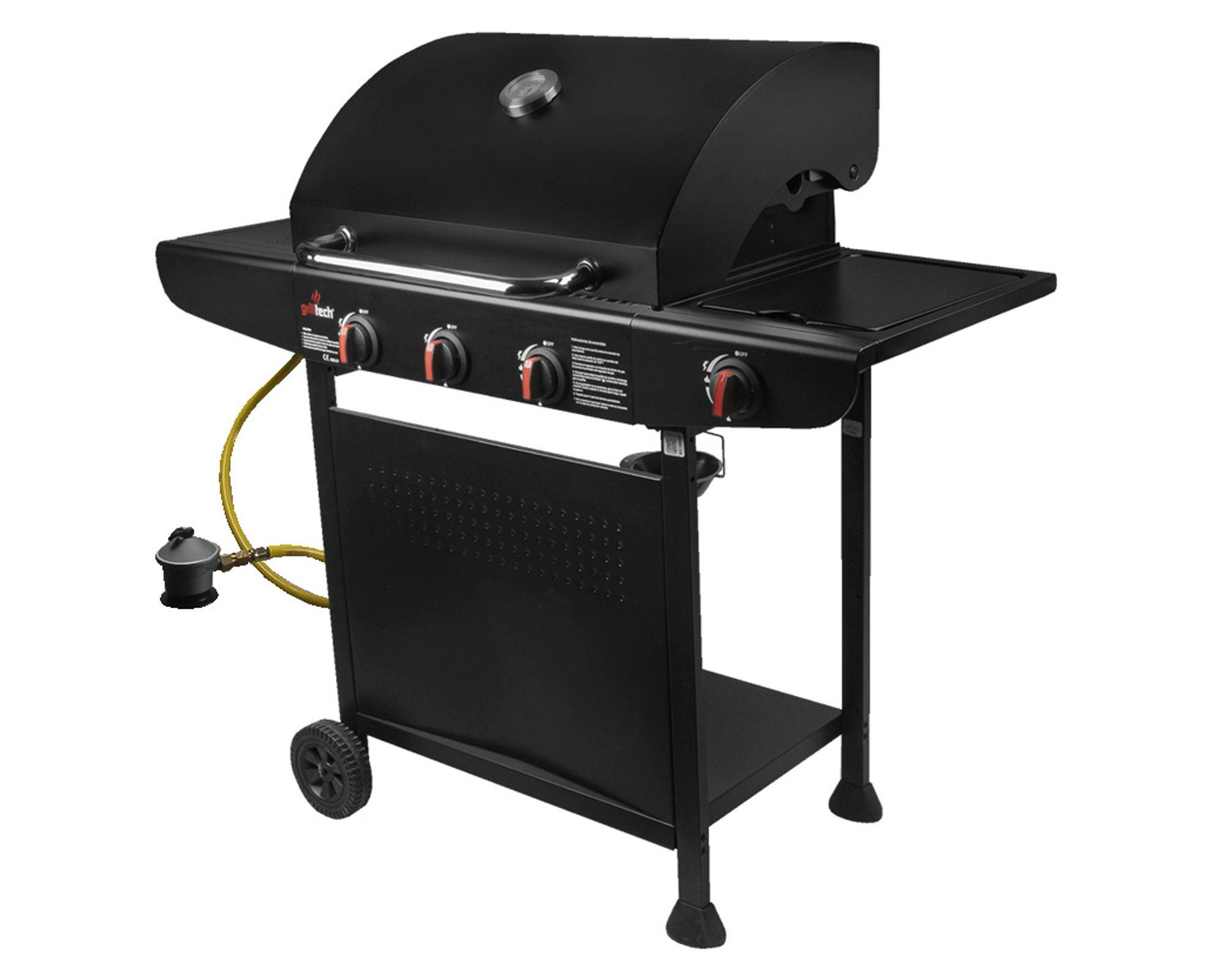 Parrilla a gas 3 quemadores + 1 quemador lateral-0