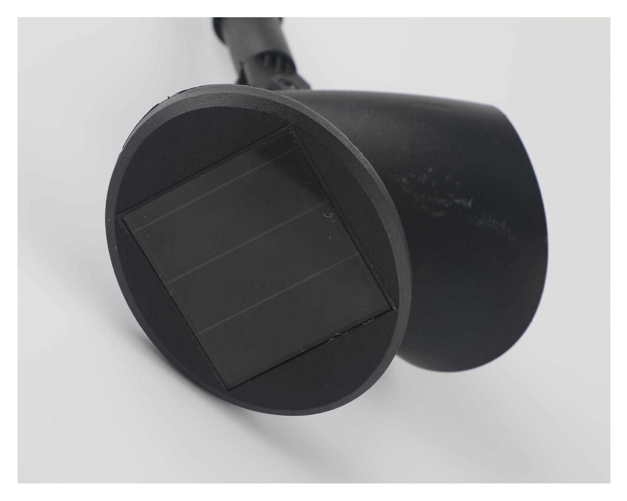Estaca solar Foco LED 1 luz con batería recargable negro-2