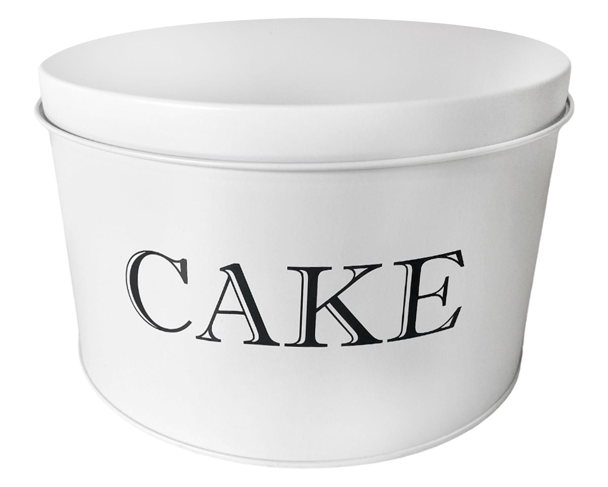 Contenedor metálico Cake blanco 20x10 cm-0