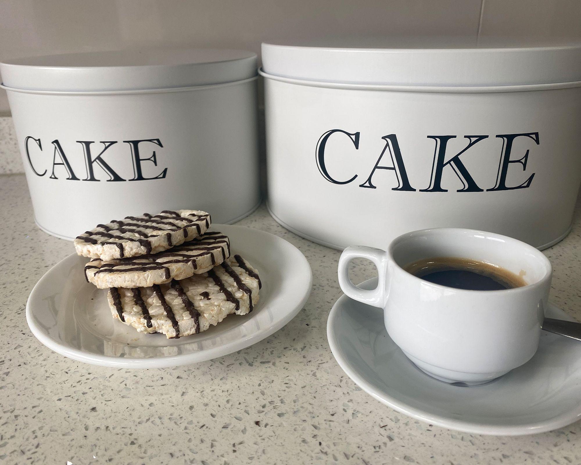 Contenedor metálico Cake blanco 20x10 cm-1