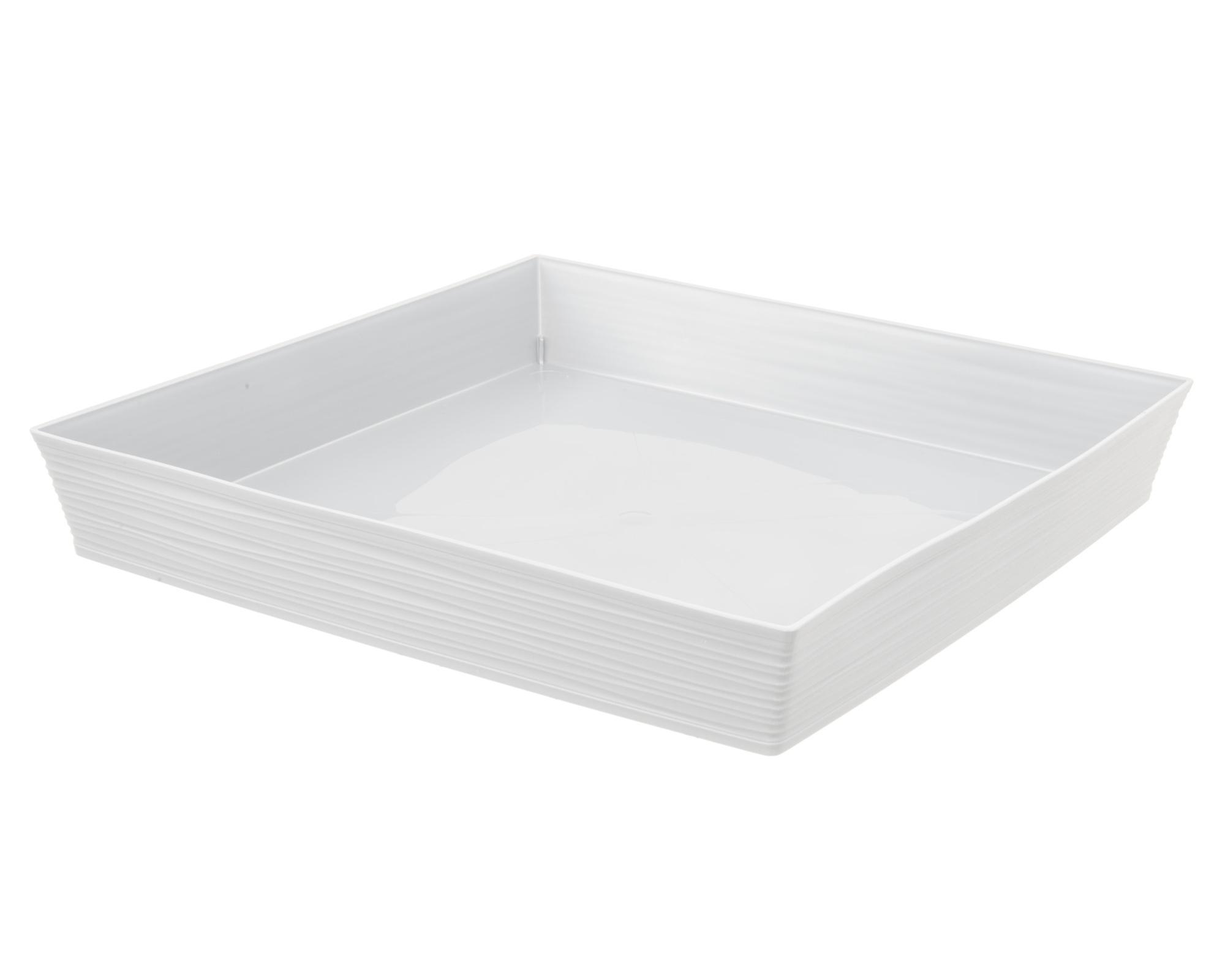Plato Estilo piedra blanco 40x40 cm-0