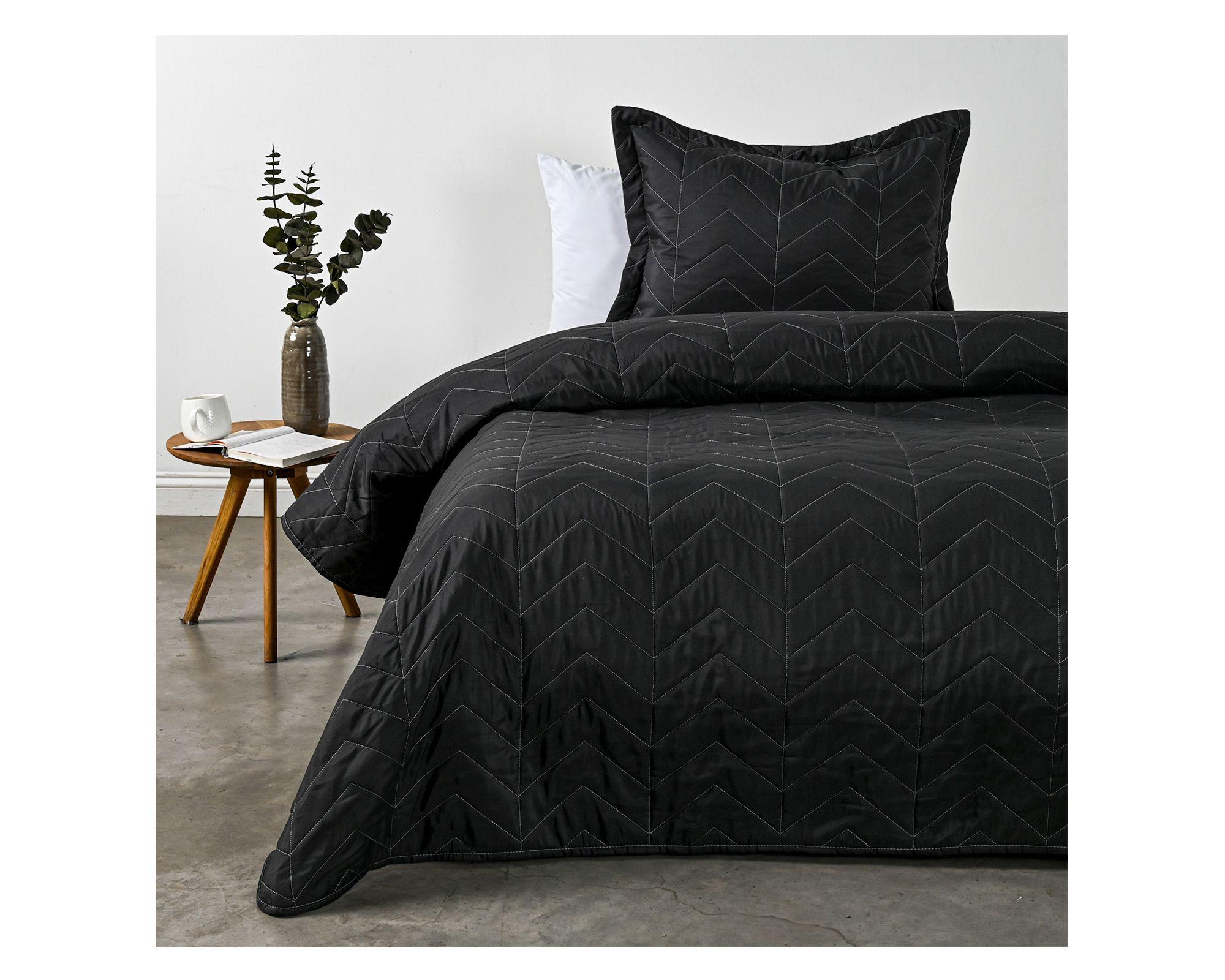 Quilt Bicolor gris grafito 1.5 plazas-1
