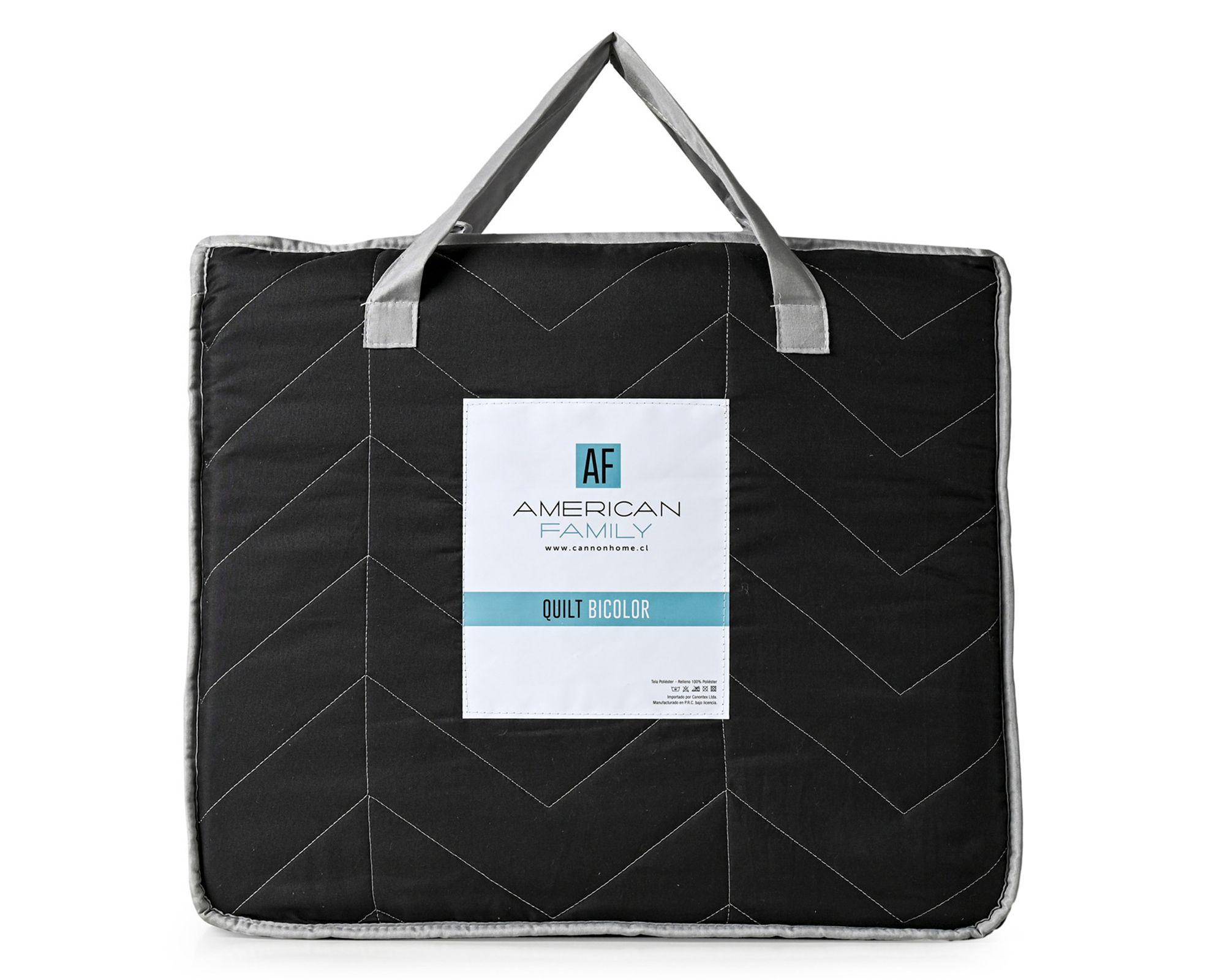 Quilt Bicolor gris grafito 1.5 plazas-4