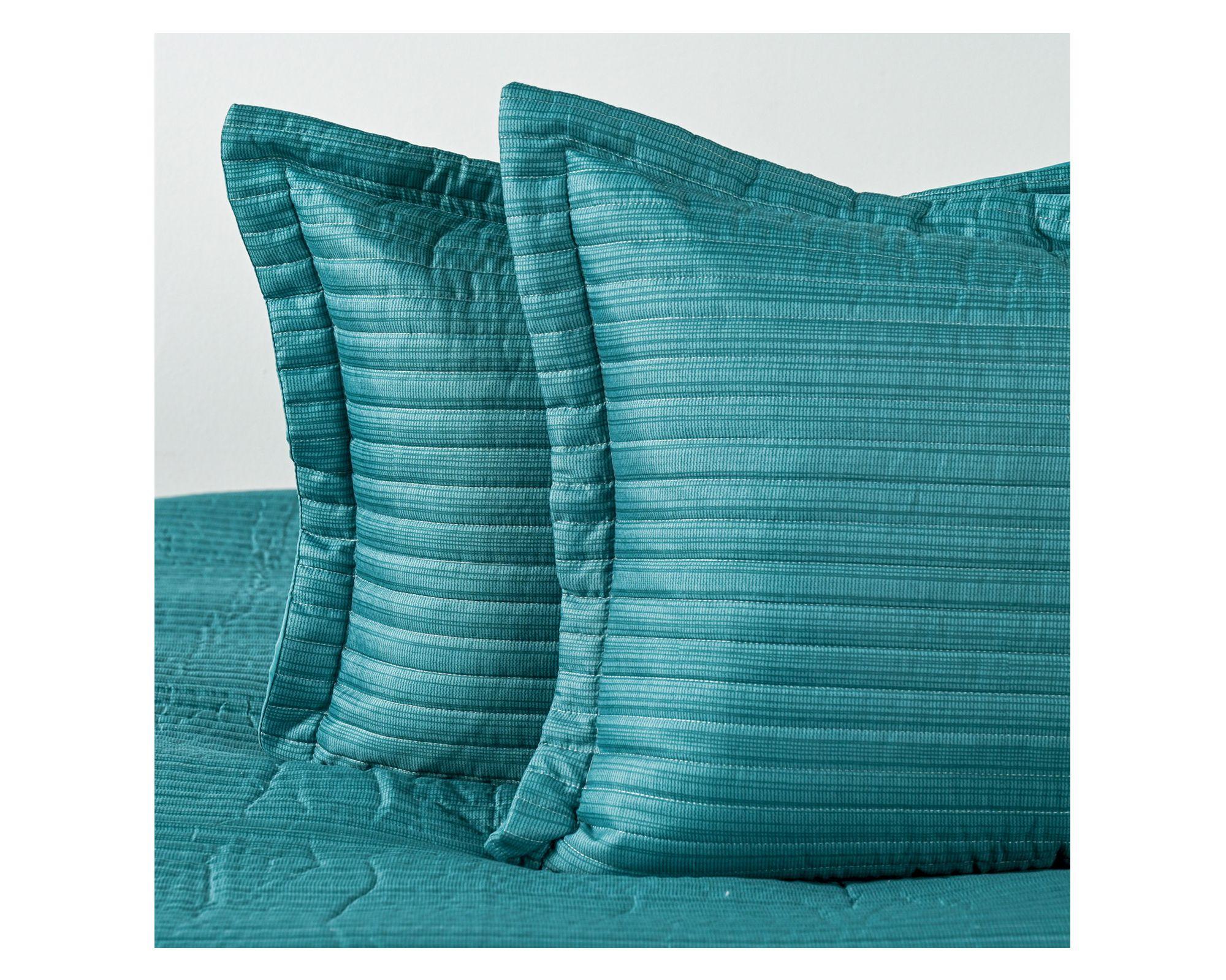 Quilt Trama turquesa 2 plazas-2