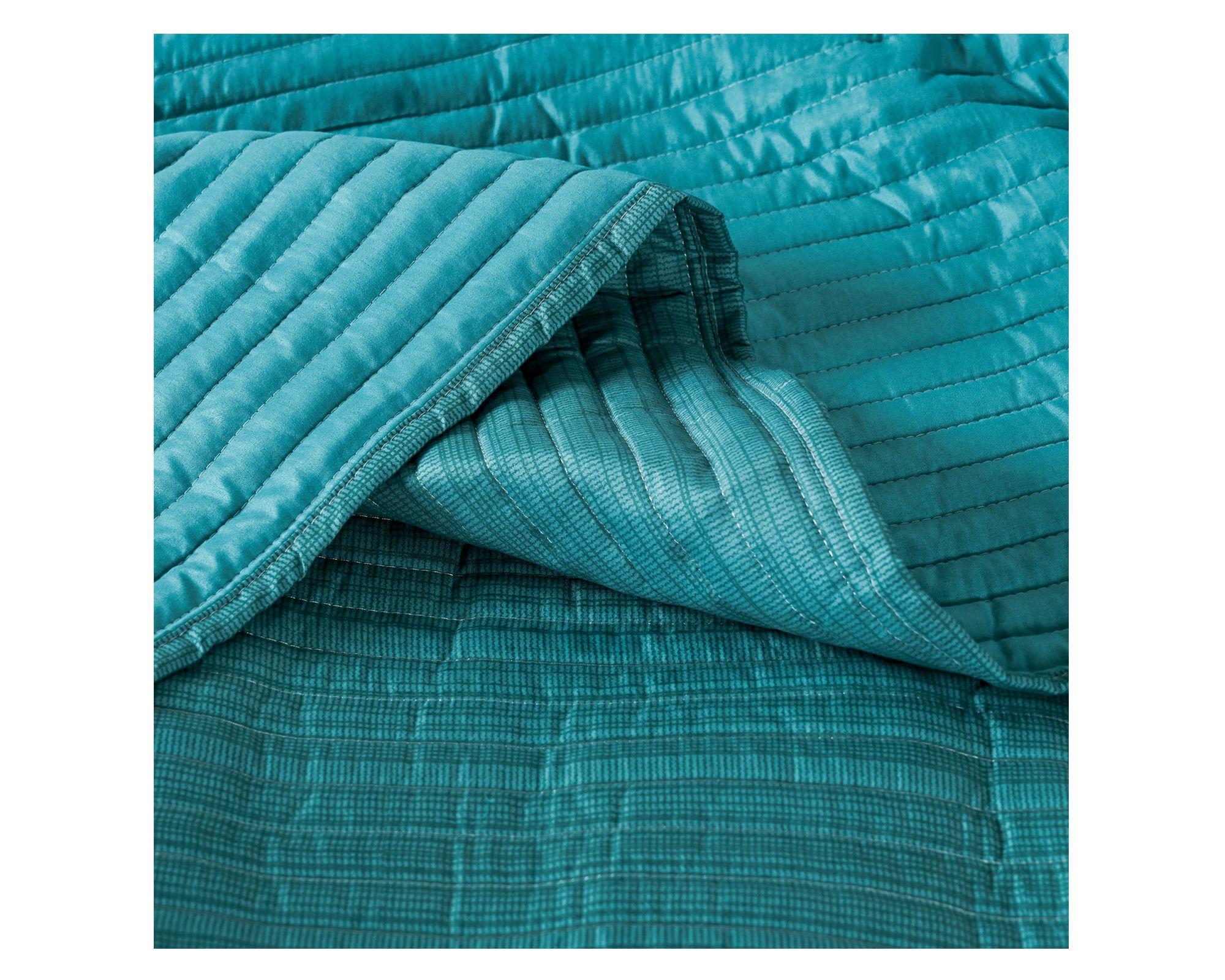 Quilt Trama turquesa 2 plazas-3