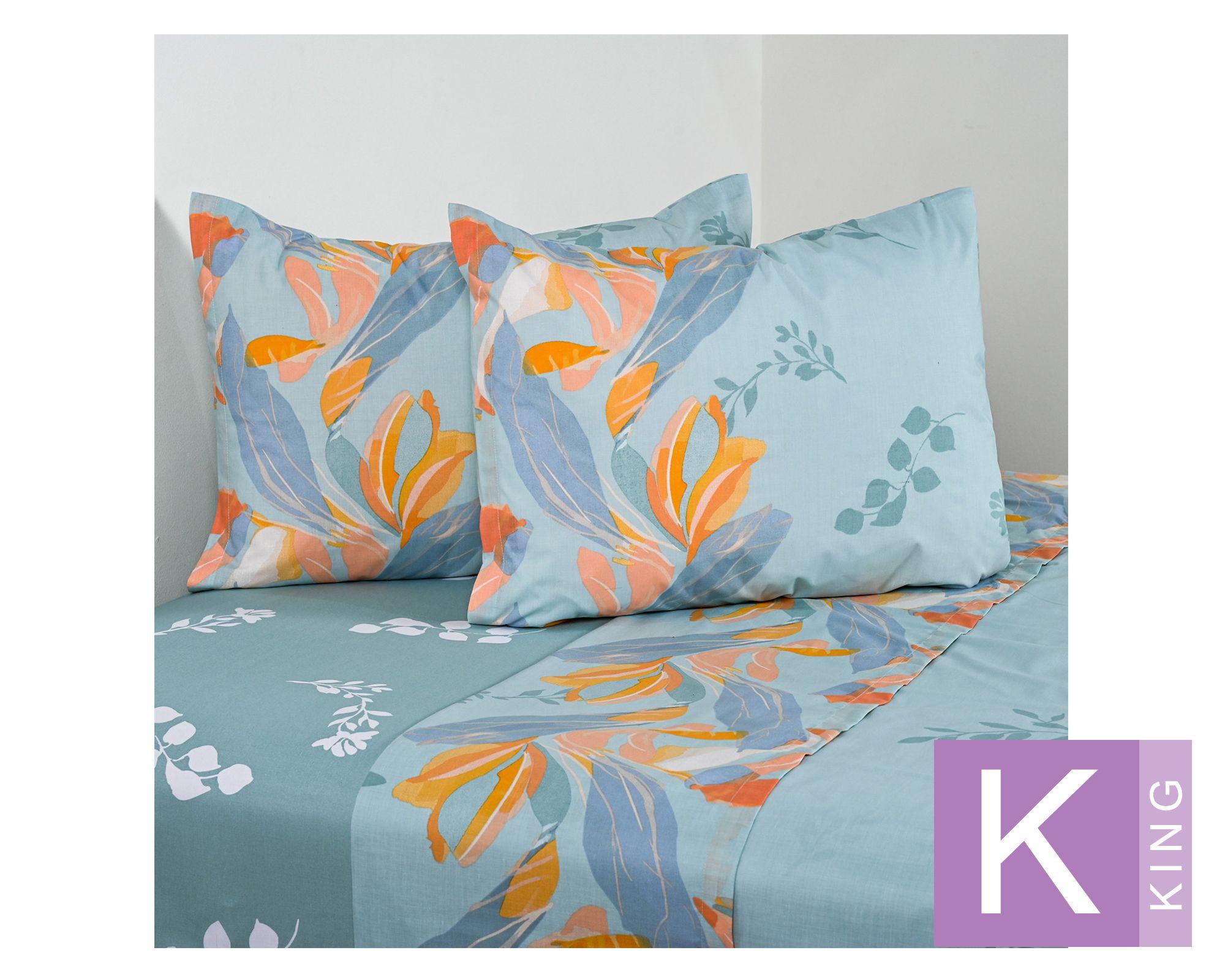 Juego de sábanas king 144H Aquamarine diseño-0