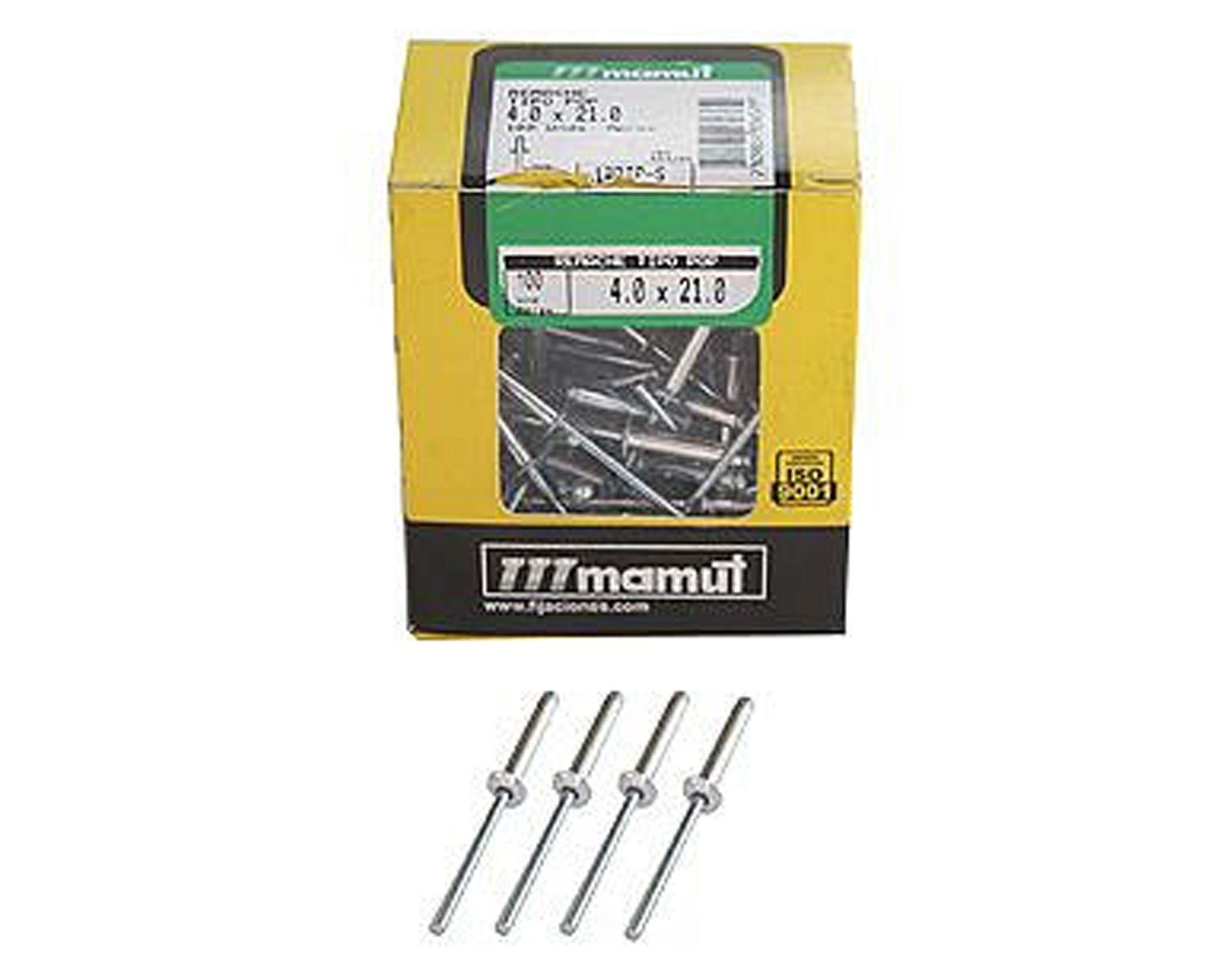 Remache tipo pop t-3. 4 x 21 mm Mamut-1