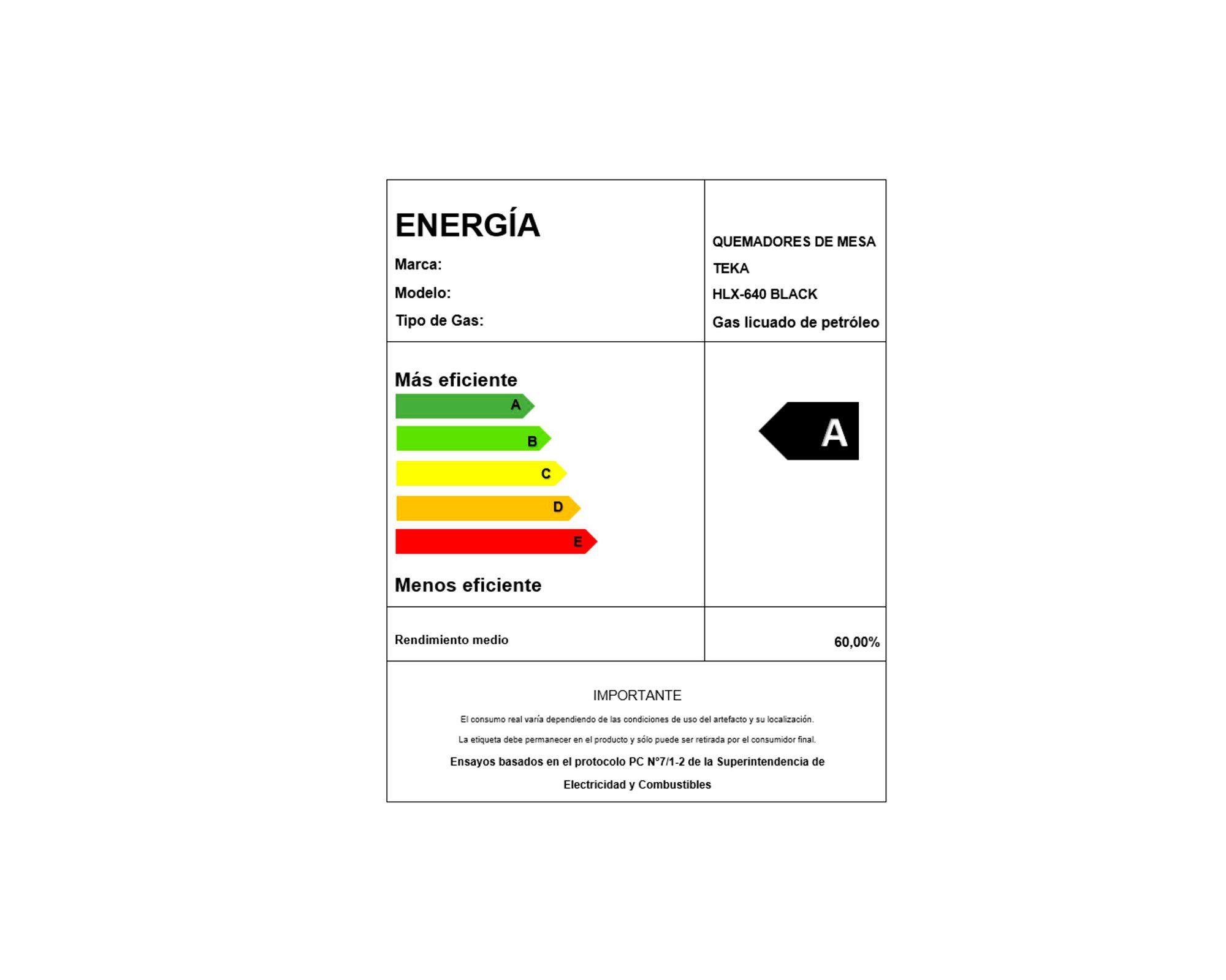 Encimera a gas HLX 640 KBA0C BK 4 quemadores-6