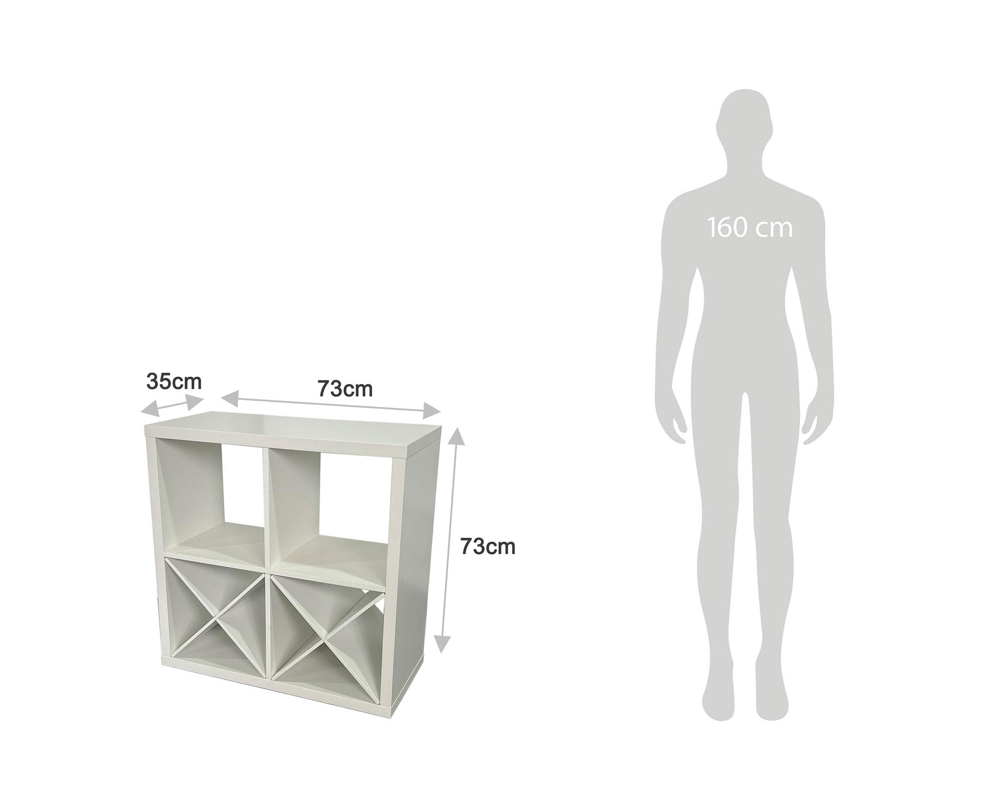 Estante Multiuso Liam 73x73x35 cm blanco-3