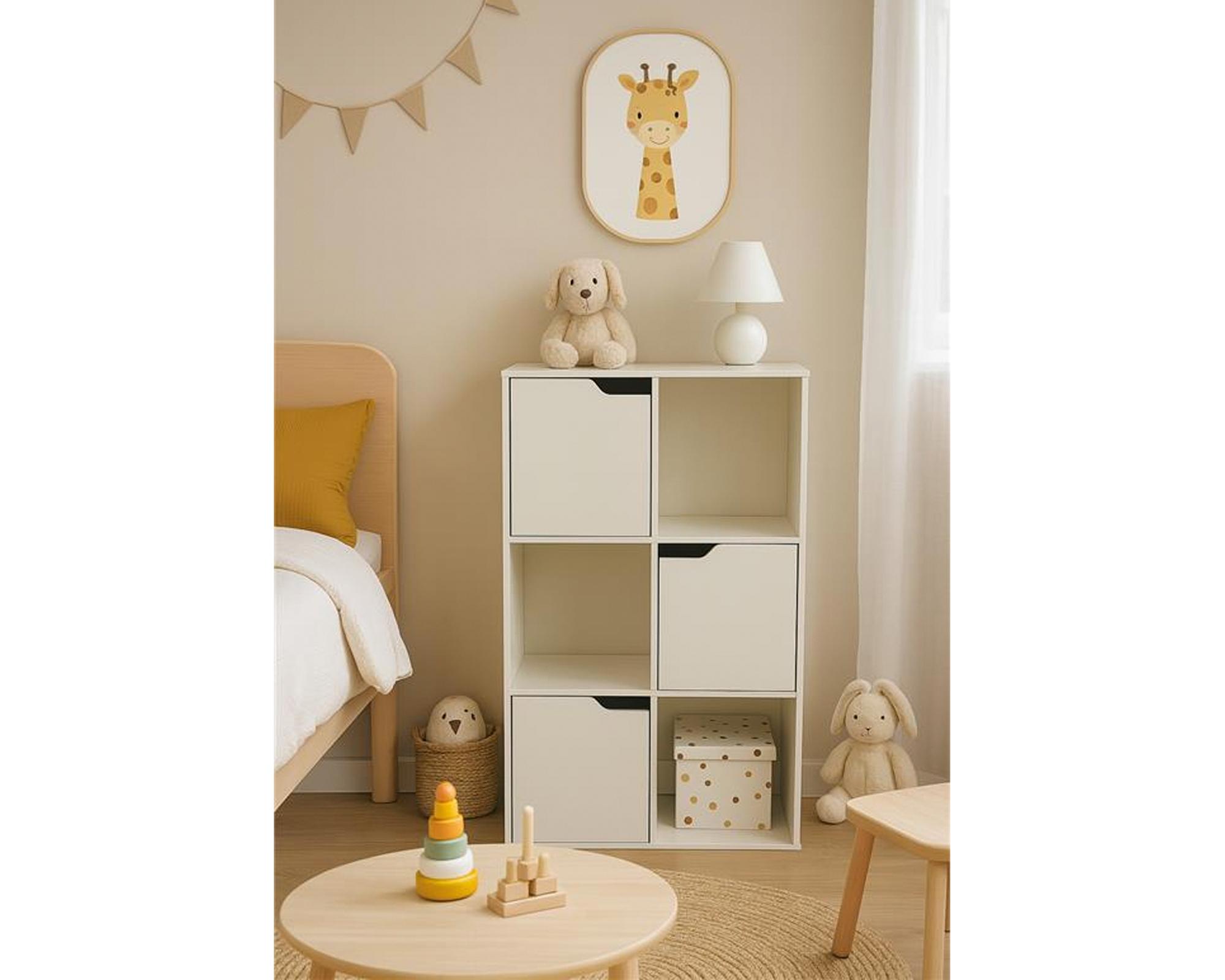 Estante 3 puertas Leo 116x70x35 cm-4
