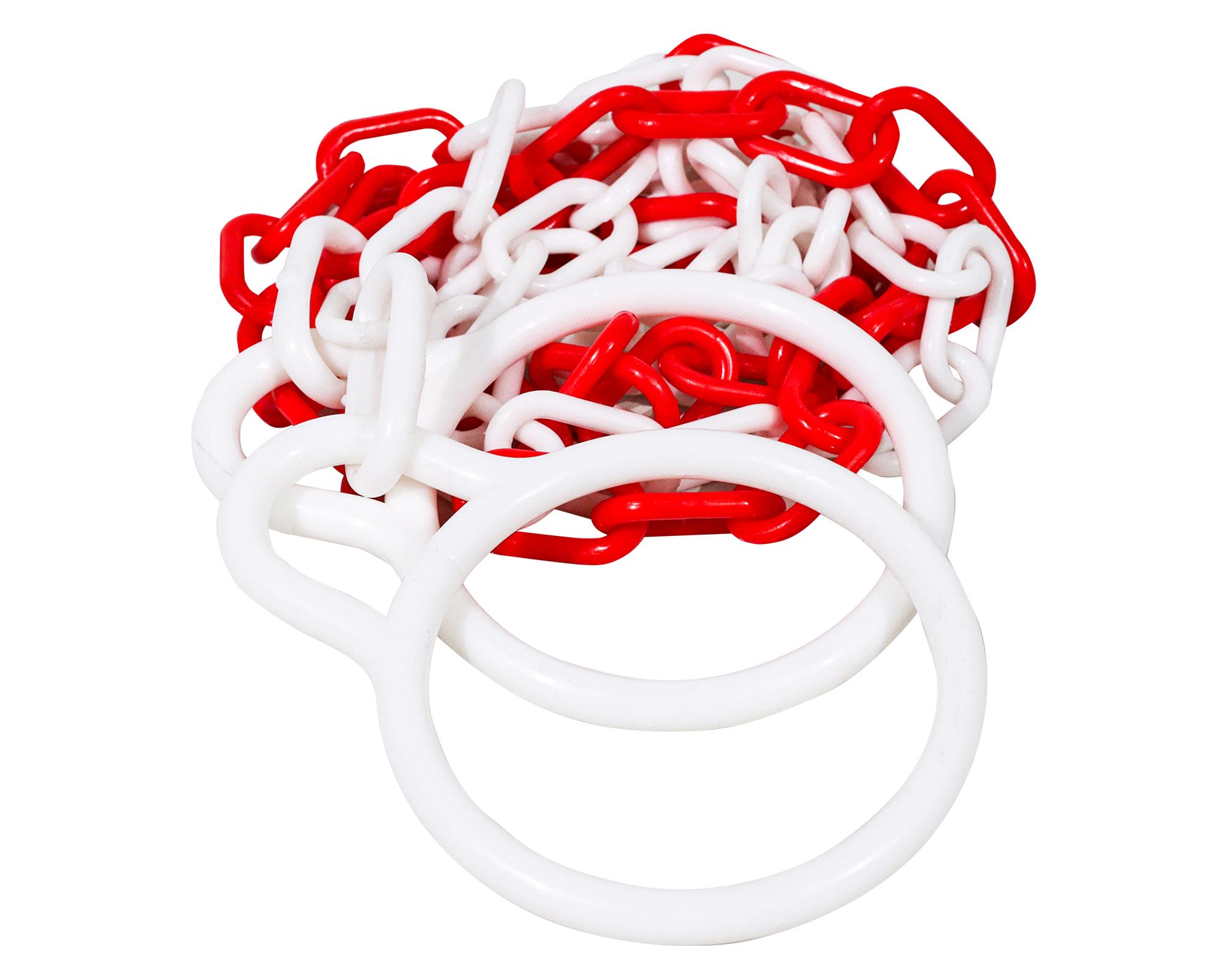 Cadena conector para conos rojo blanco 2 mt-0