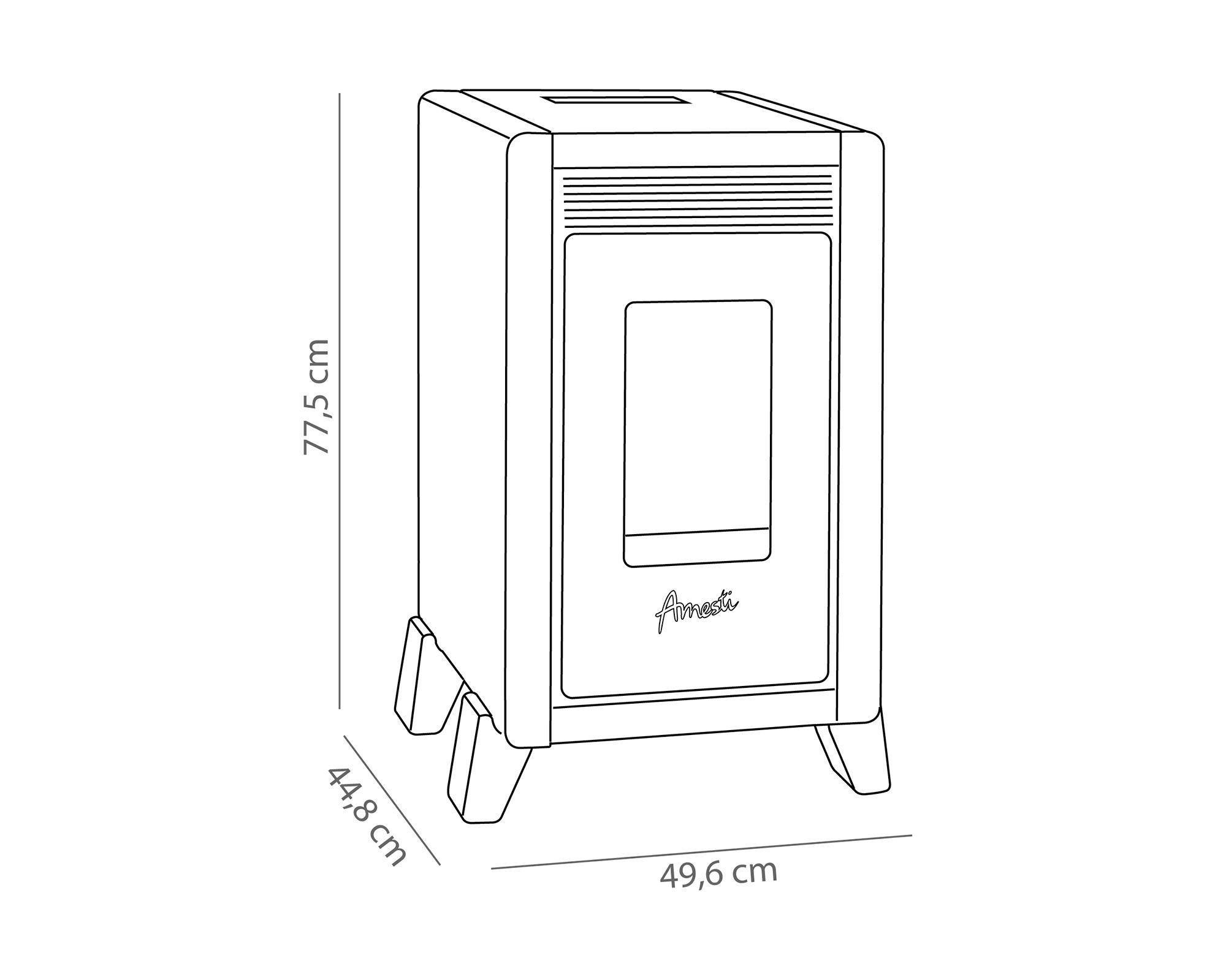 Estufa a pellet Bambu 6000 roja 6.3 kW-3