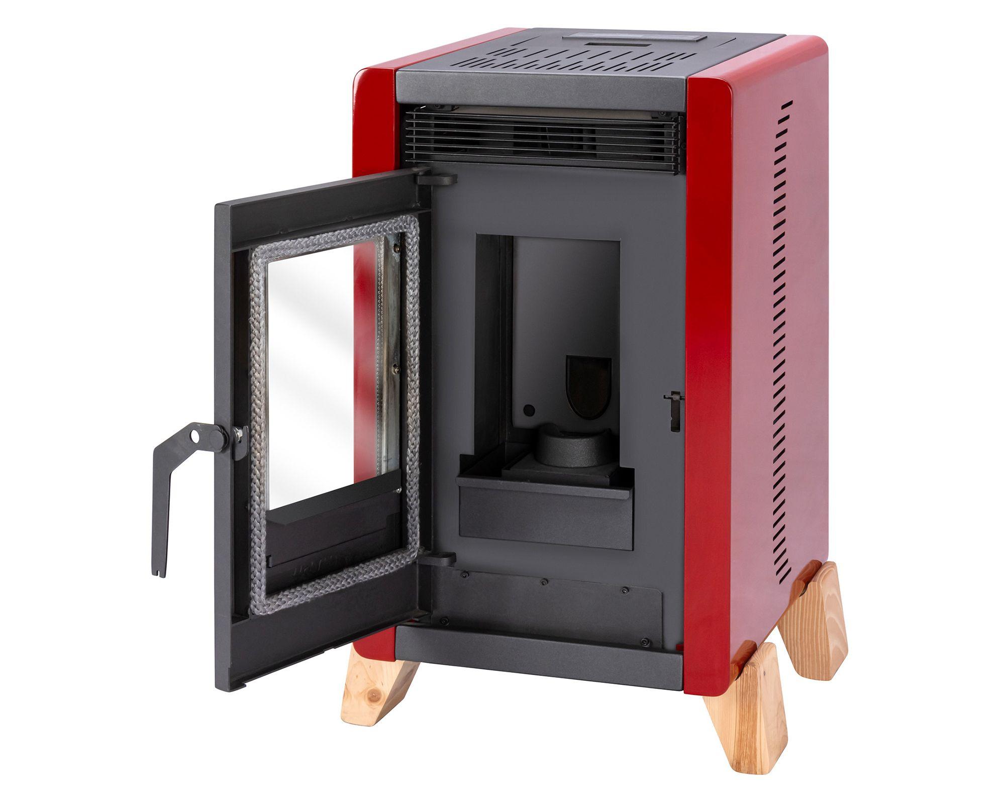 Estufa a pellet Bambu 6000 roja 6.3 kW-1