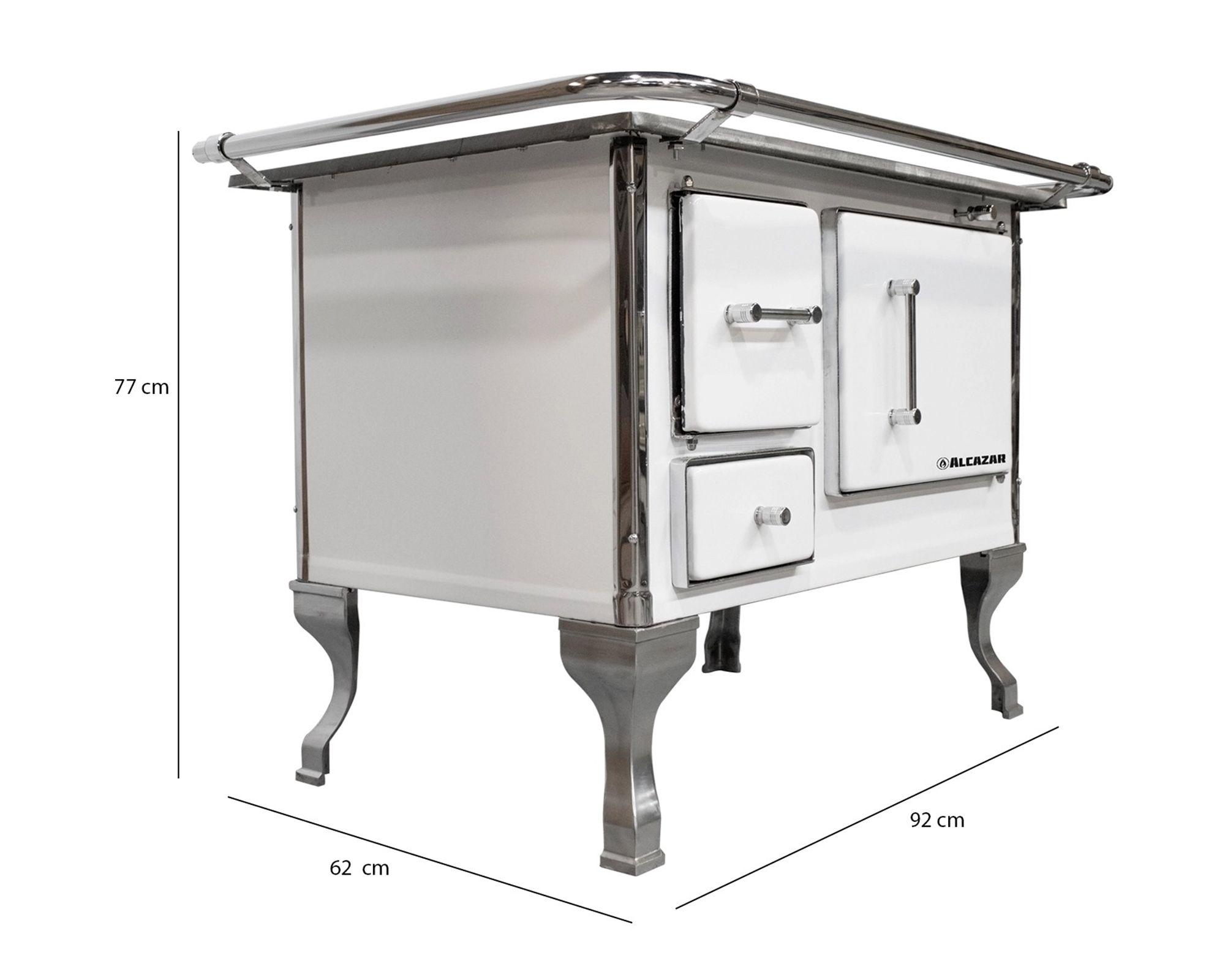 Cocina a leña Llaima 90 blanco-3