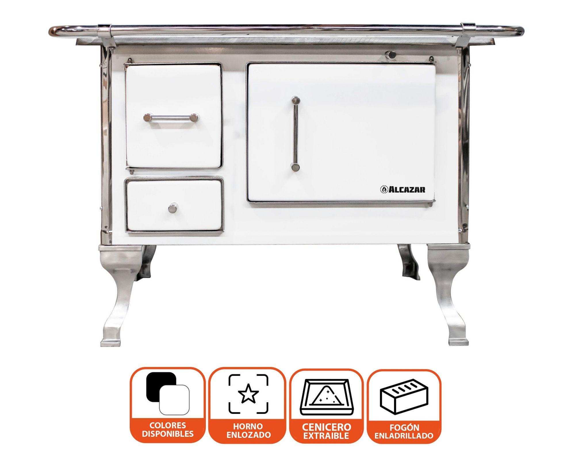 Cocina a leña Llaima 90 blanco-1