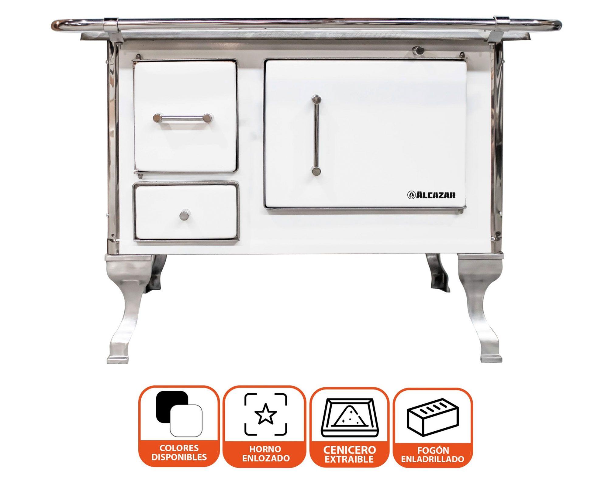 Cocina a leña Llaima 80 blanco-2