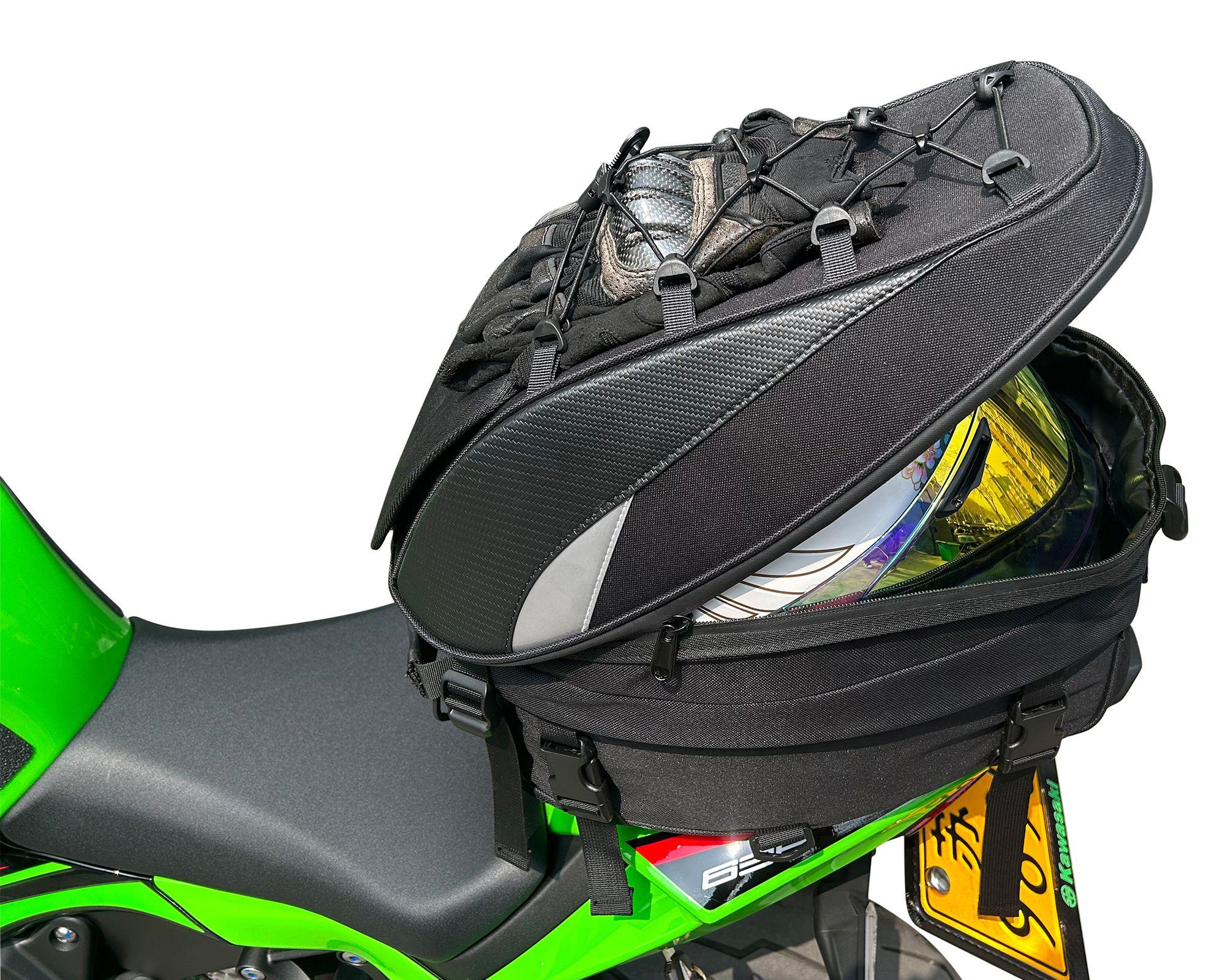 Bolso trasero moto 22/33 lt negro-4