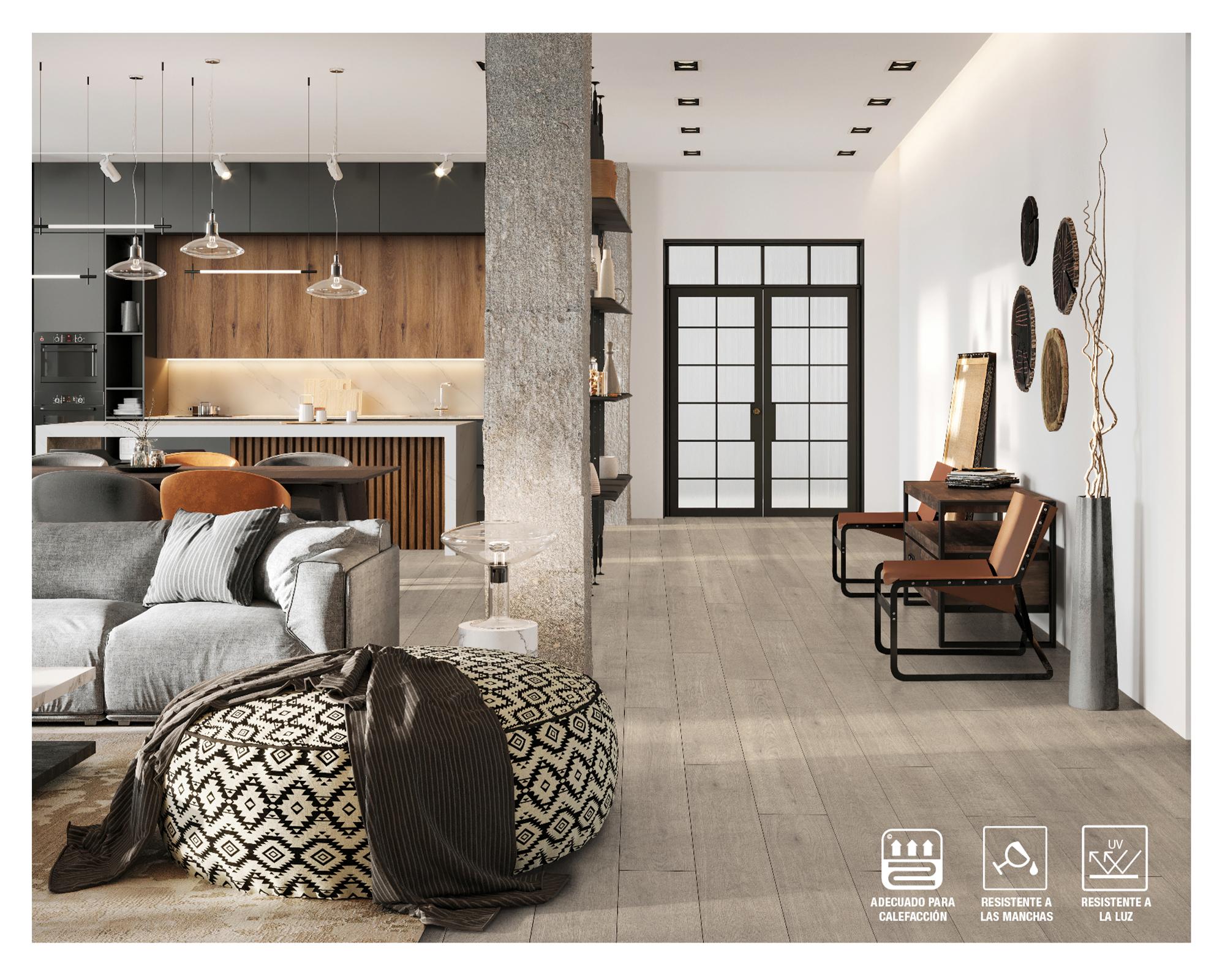 Piso vinílico SPC Oak Brenton 5 mm 1.63 m2-2