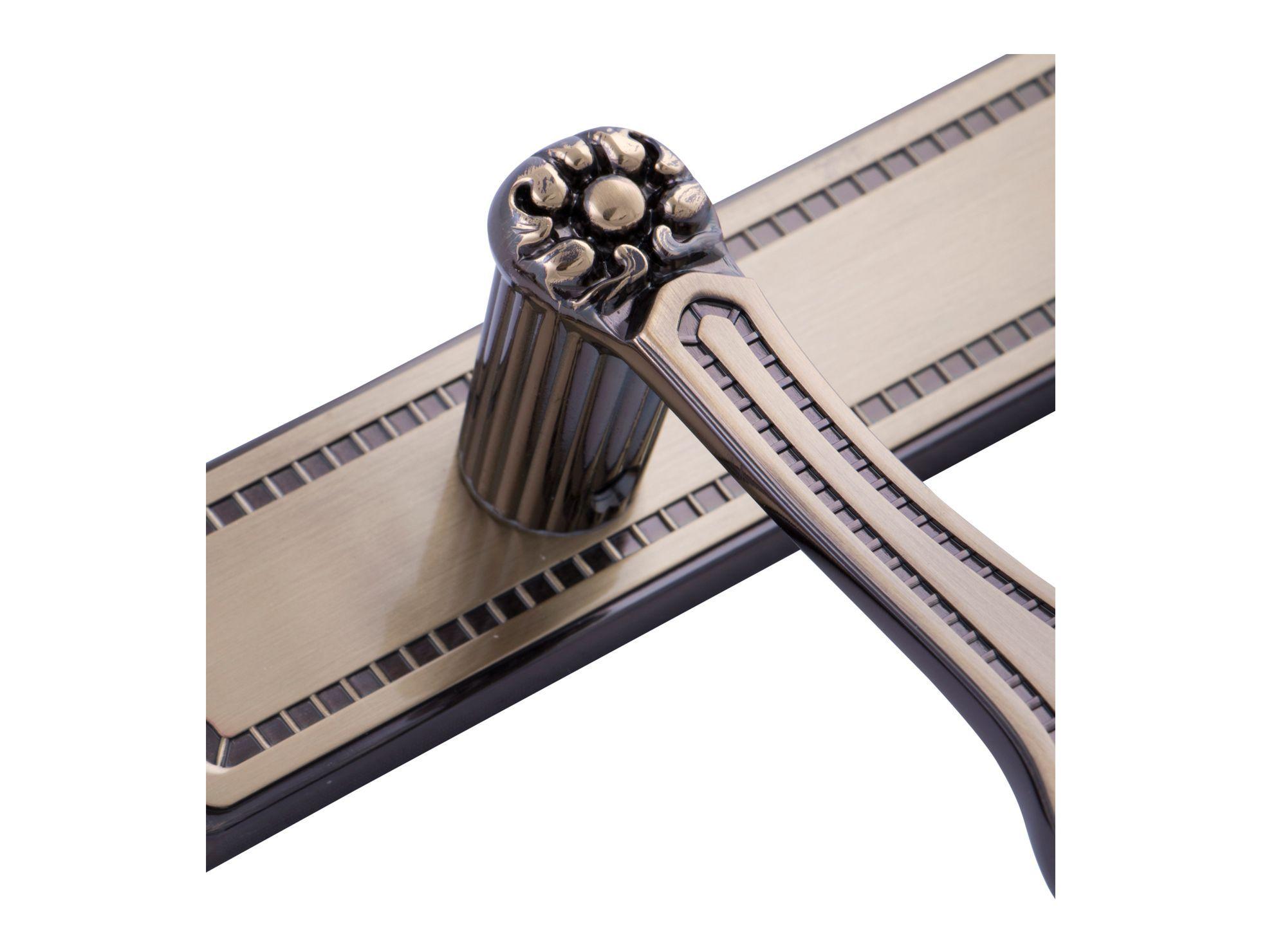 Cerradura embutida manilla libre paso bronce Barroca B40 Poli-2