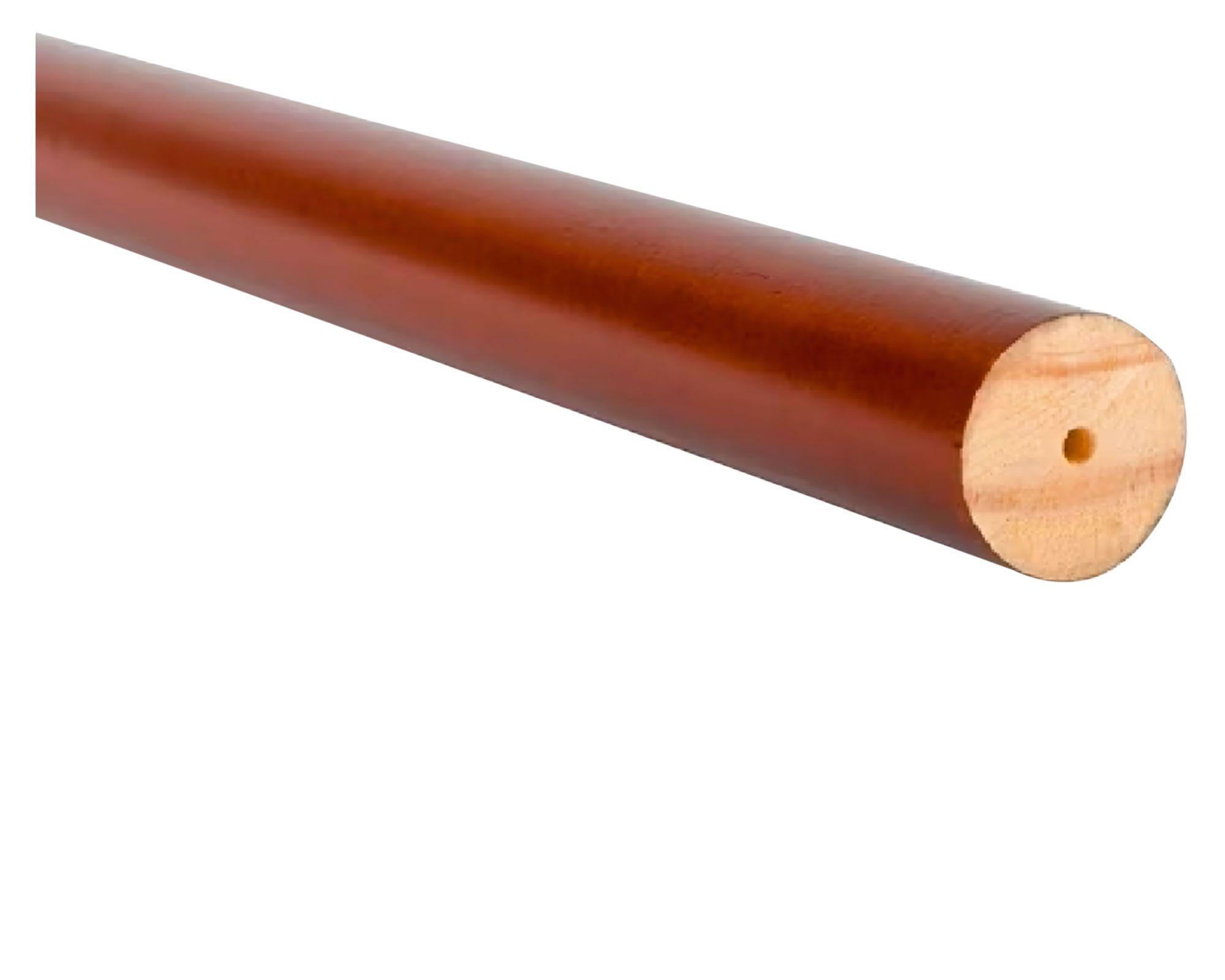 Barra para cortina madera 150x1.9 cm chocolate-0