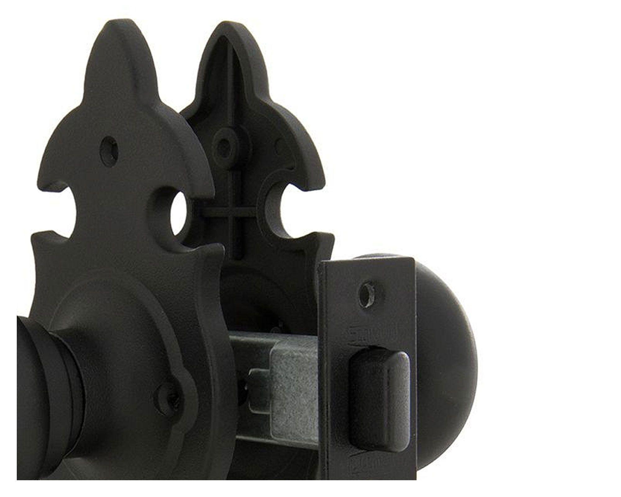 Cerradura tubular pomo baño/dormitorio negra 6044 Scanavini-3