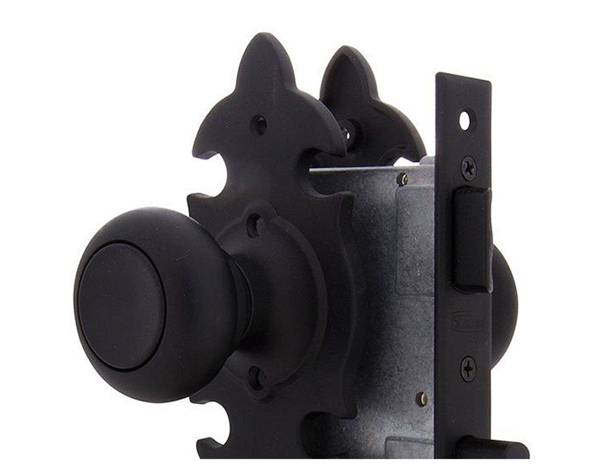 Cerradura embutida pomo acceso 6180 negro envejecido Scanavini-3