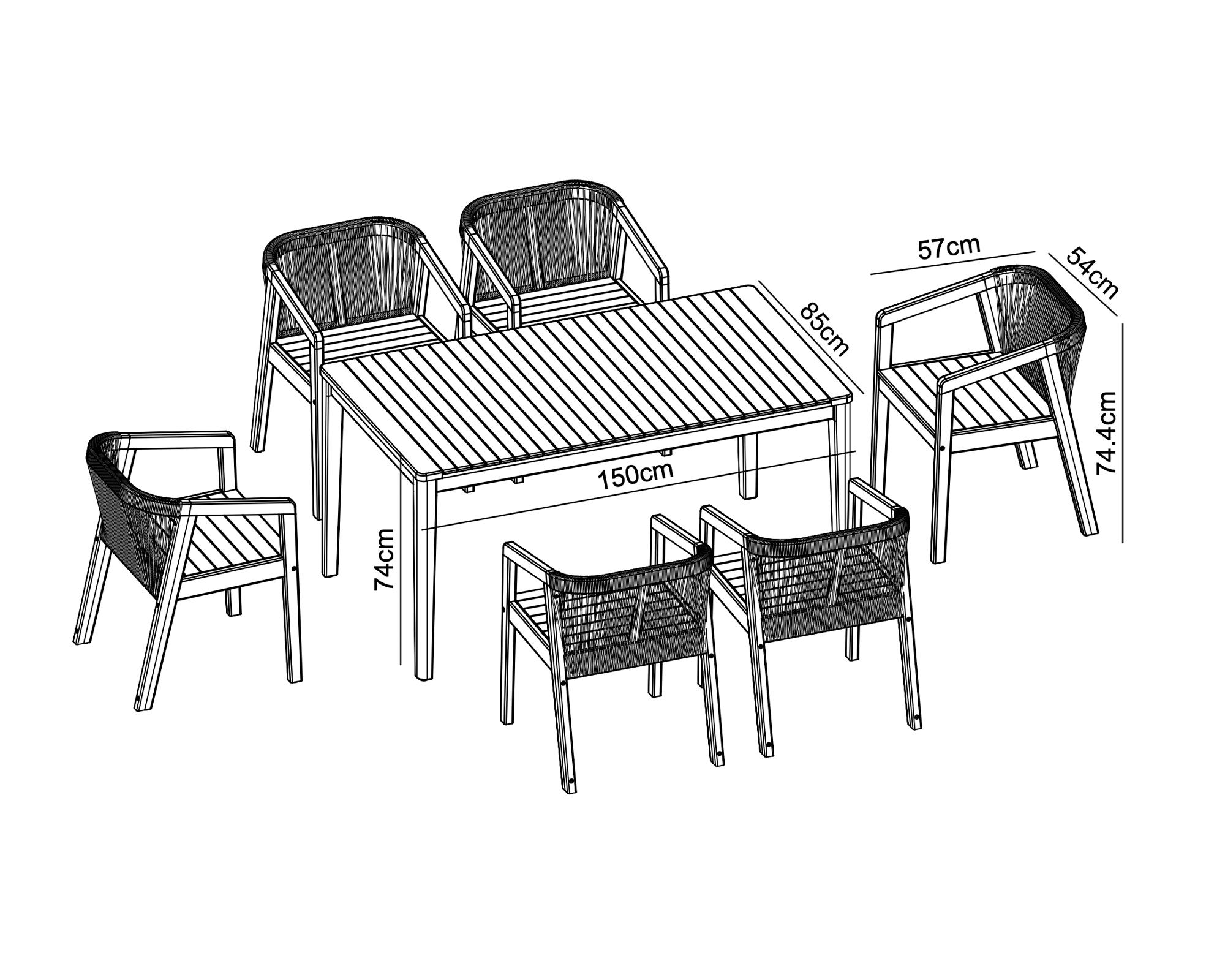 Set comedor 6 personas Guara-2