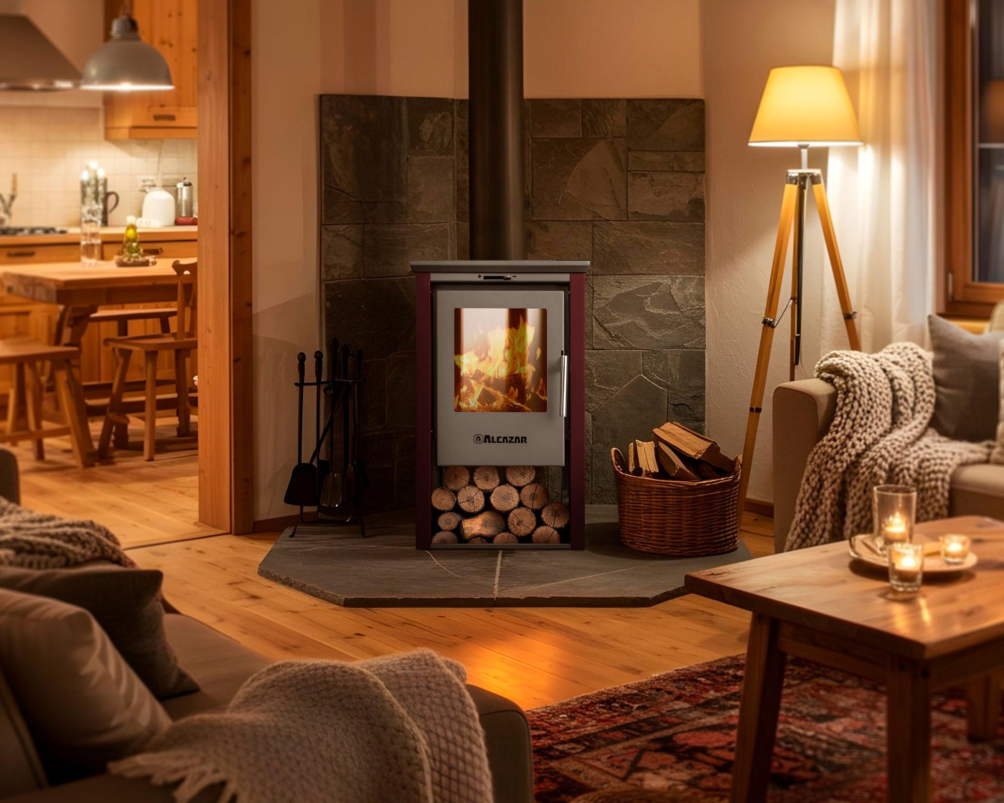 Estufa a leña Patagonia 380 burdeo-3